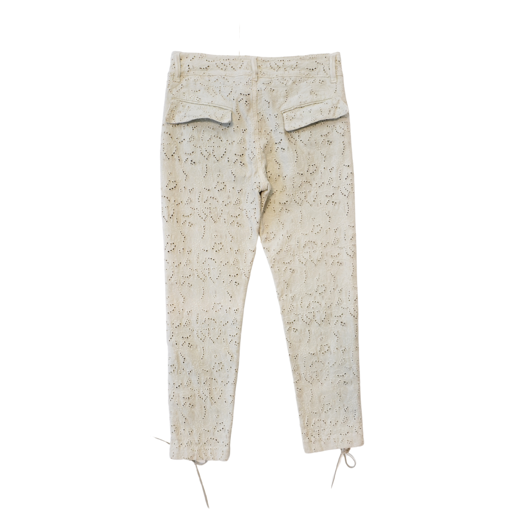 Isabel Marant 'Eyelet Cotton' Cropped Pants - Women's 36