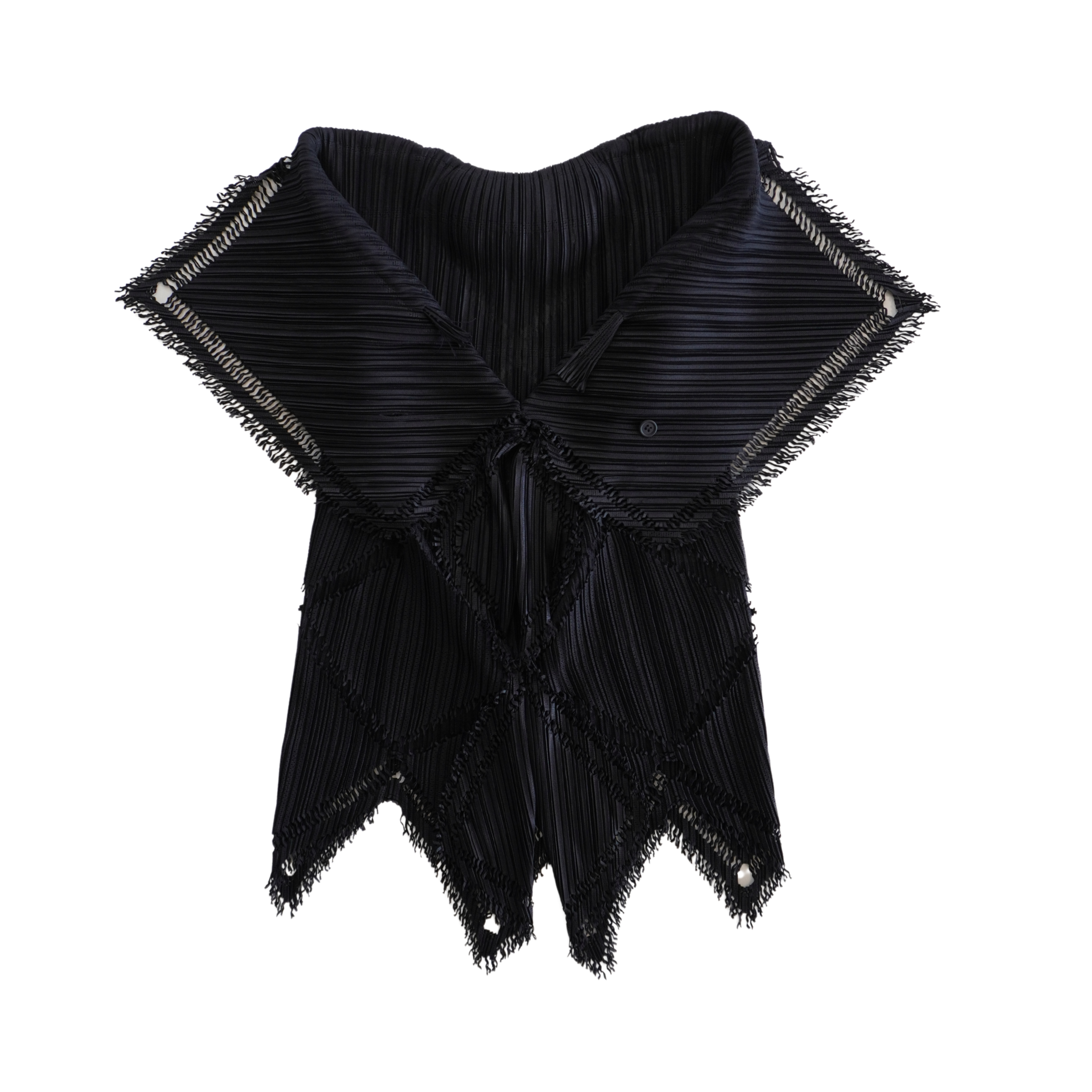 Issey Miyake Pleated V-Neck Top - Women's 2