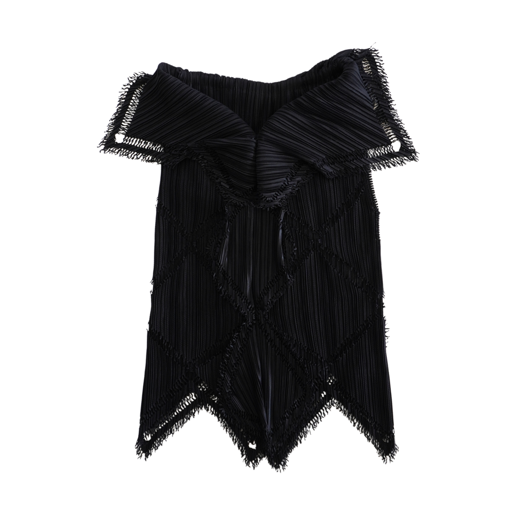 Issey Miyake Pleated V-Neck Top - Women's 2