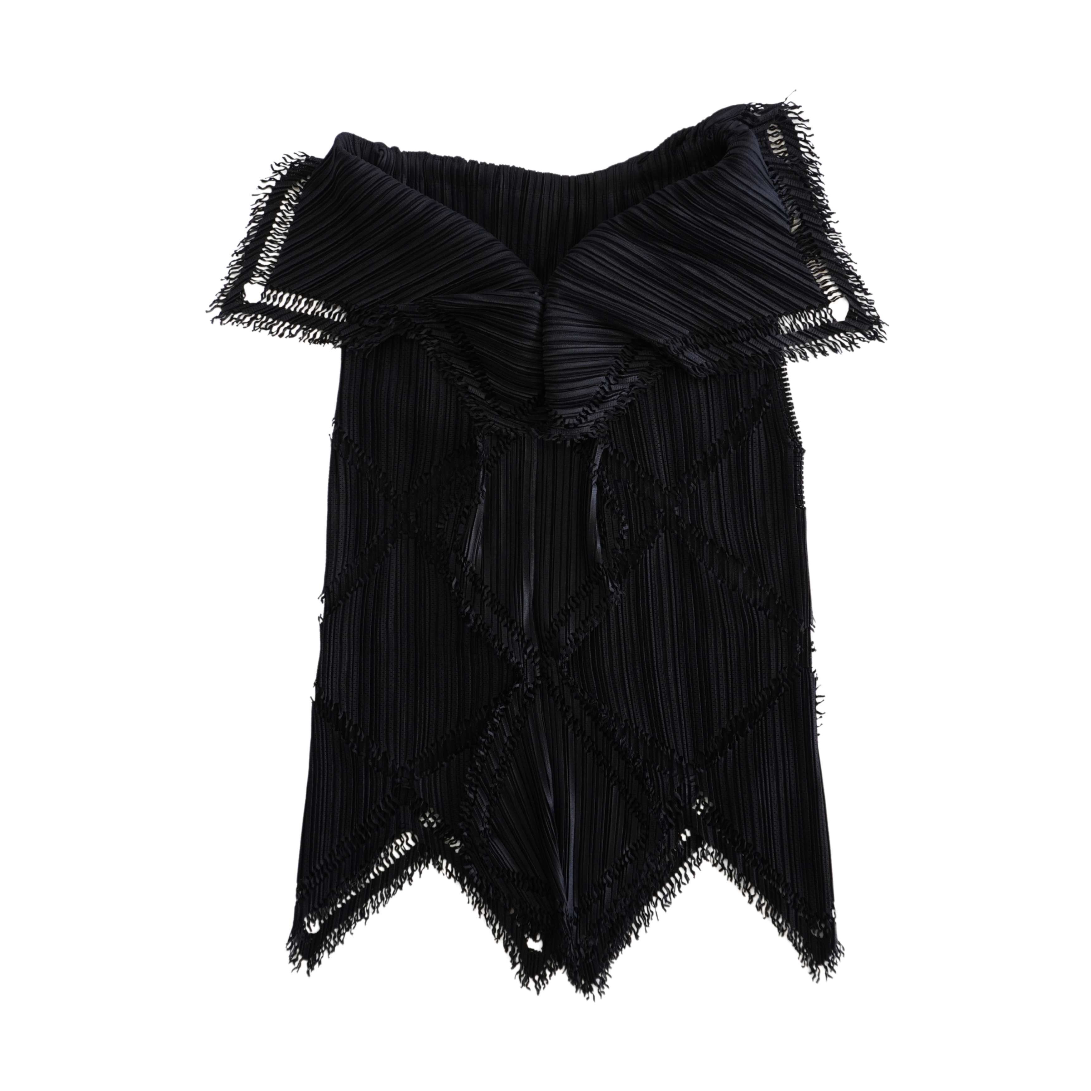 Issey Miyake Pleated V-Neck Top - Women's 2