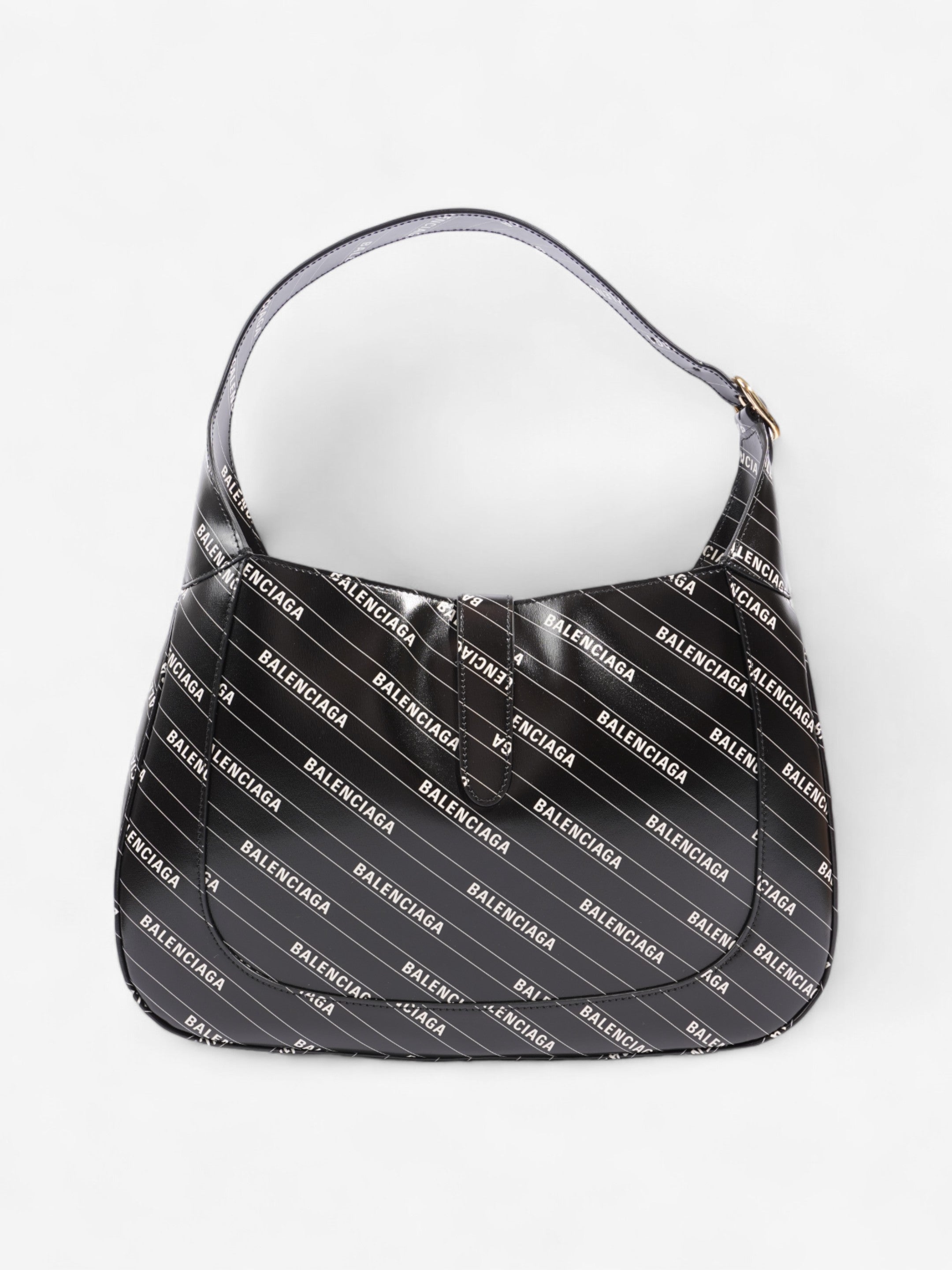Gucci Gucci x Balenciaga Jackie Black / White Leather Medium