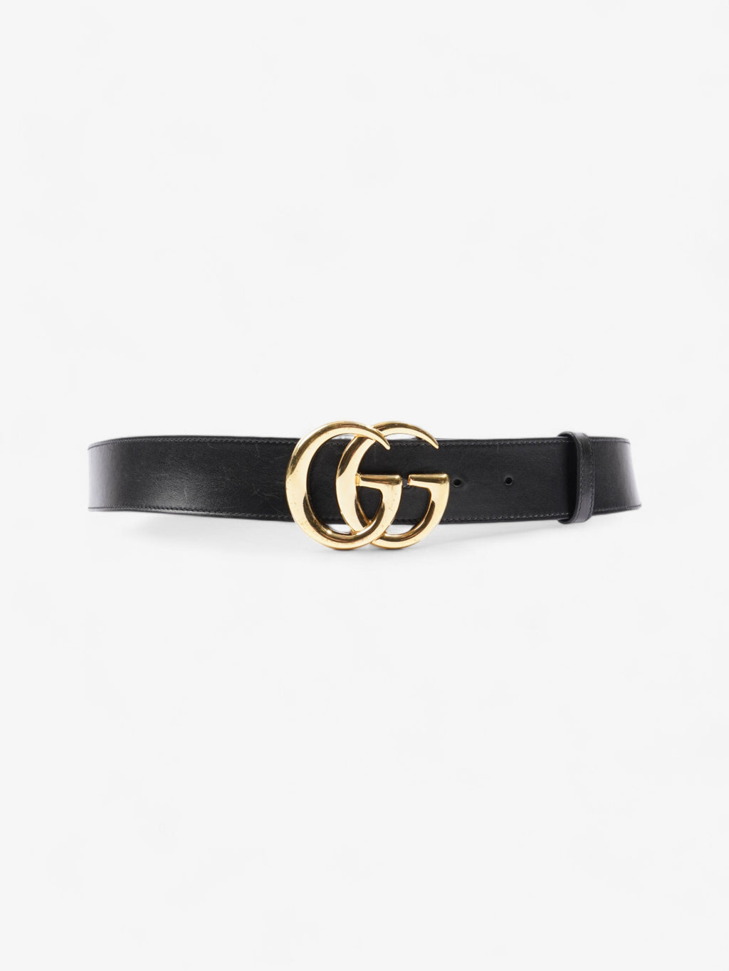 Gucci GG Marmont 2015 Re-Edition Wide Belt Black Leather 110cm / 44"