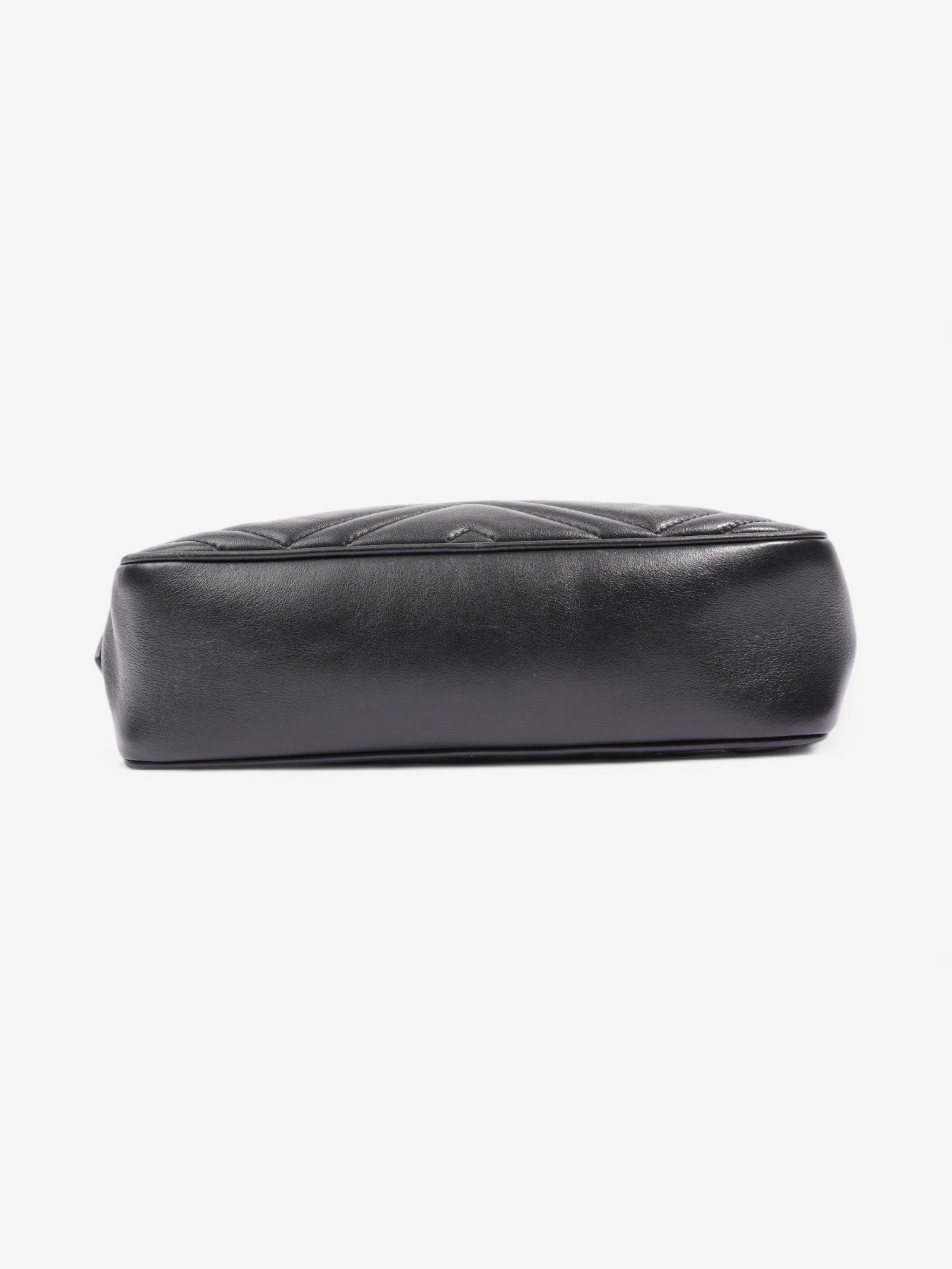 Gucci Marmont Zip Black Matelasse Leather Small