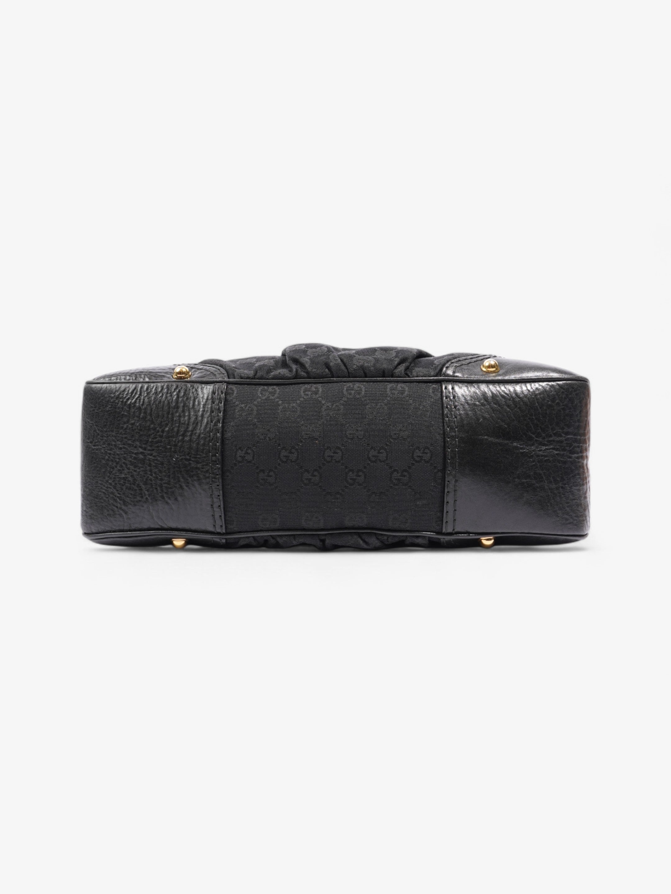 Gucci Jockey Hobo Black / GG Supreme Canvas Medium