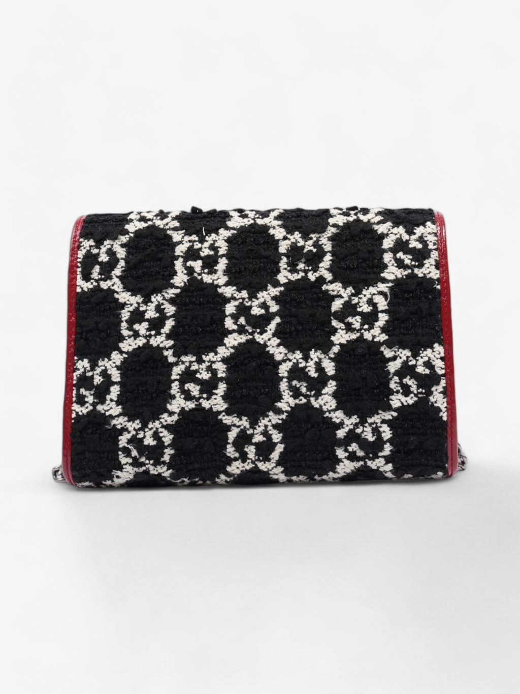 Gucci Dionysus Chain Wallet Black / Red / White Tweed