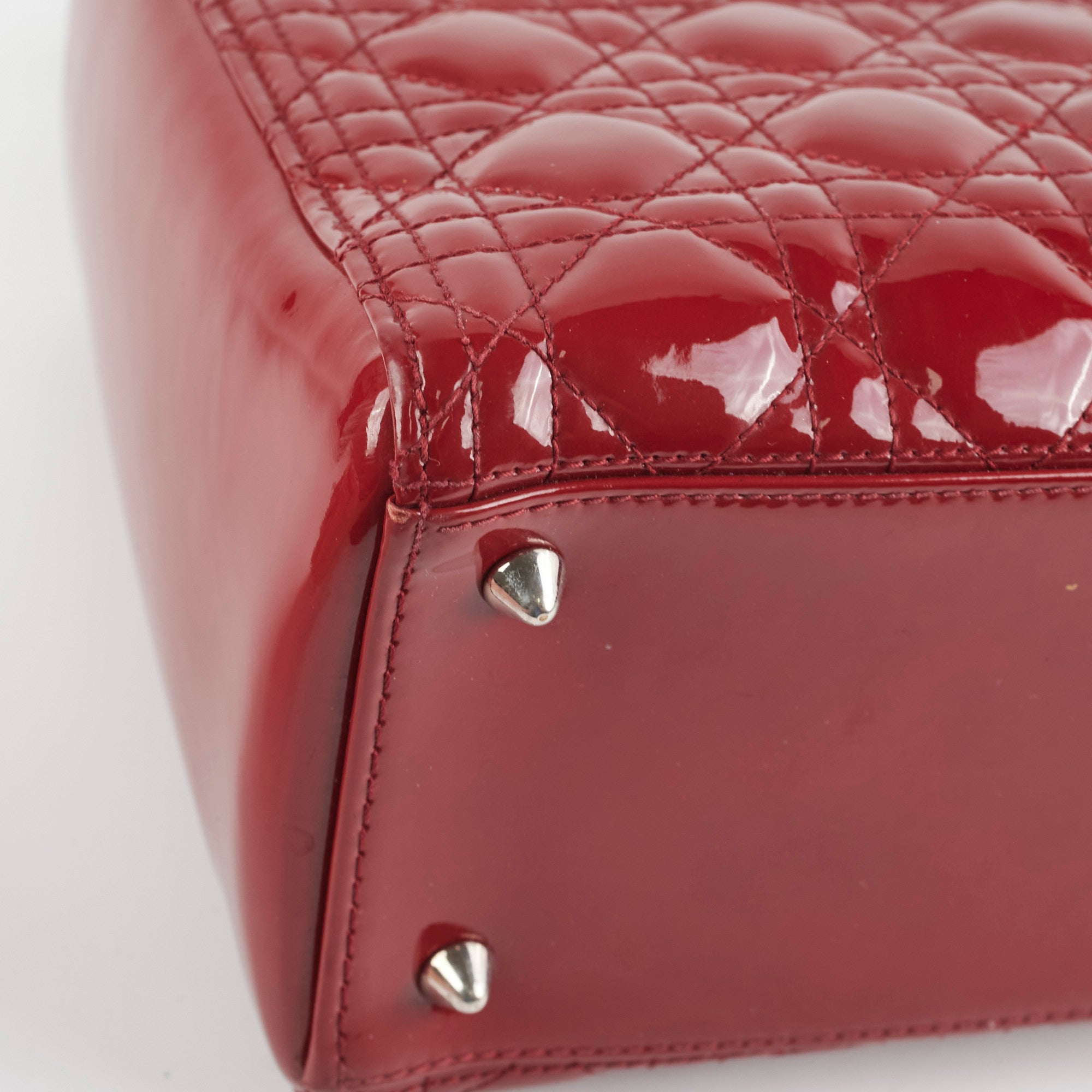 Christian Dior Lady Dior Medium Red Patent