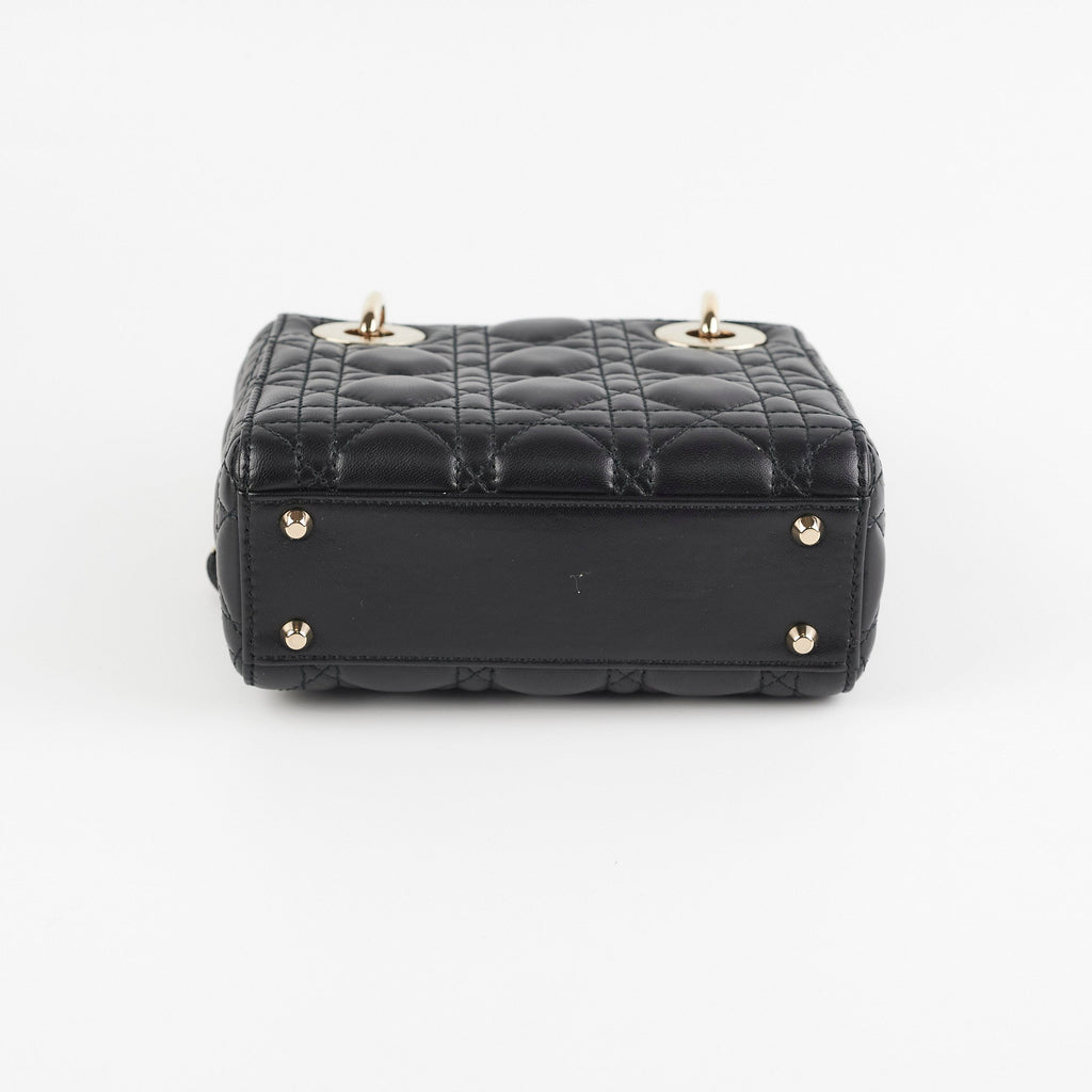 Mini Lady Dior Black Lambskin