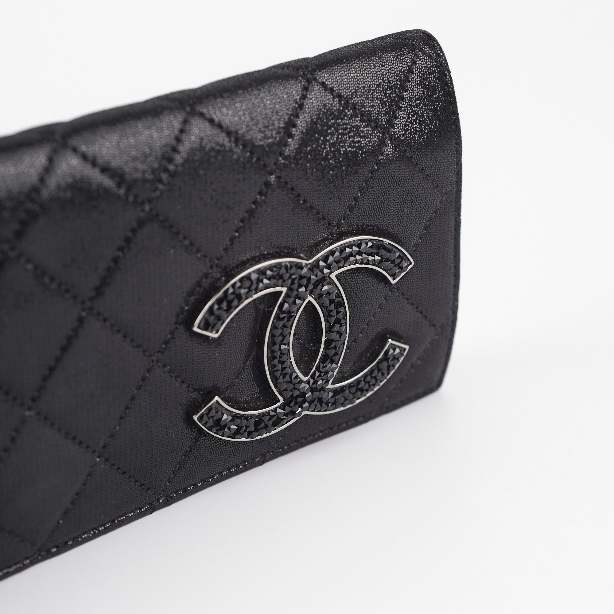 Chanel Fabric Crystal CC Clutch