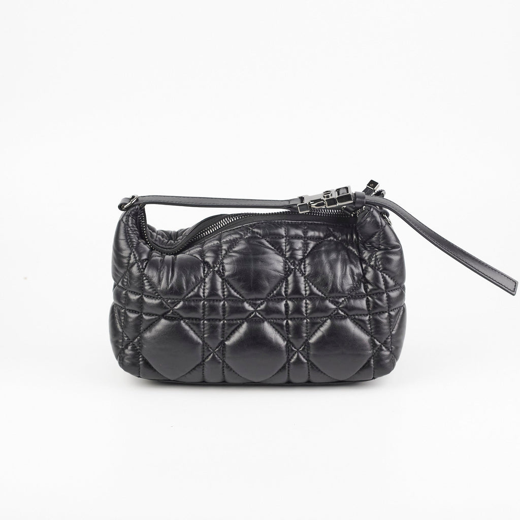 Christian Dior Diortravel Nomad Bag Pouch Calfskin Black