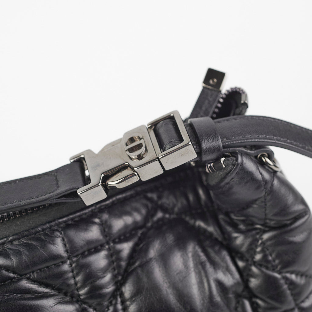 Christian Dior Diortravel Nomad Bag Pouch Calfskin Black