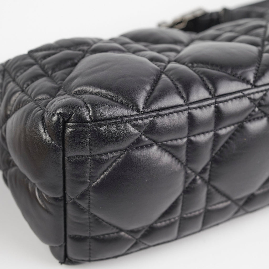 Christian Dior Diortravel Nomad Bag Pouch Calfskin Black