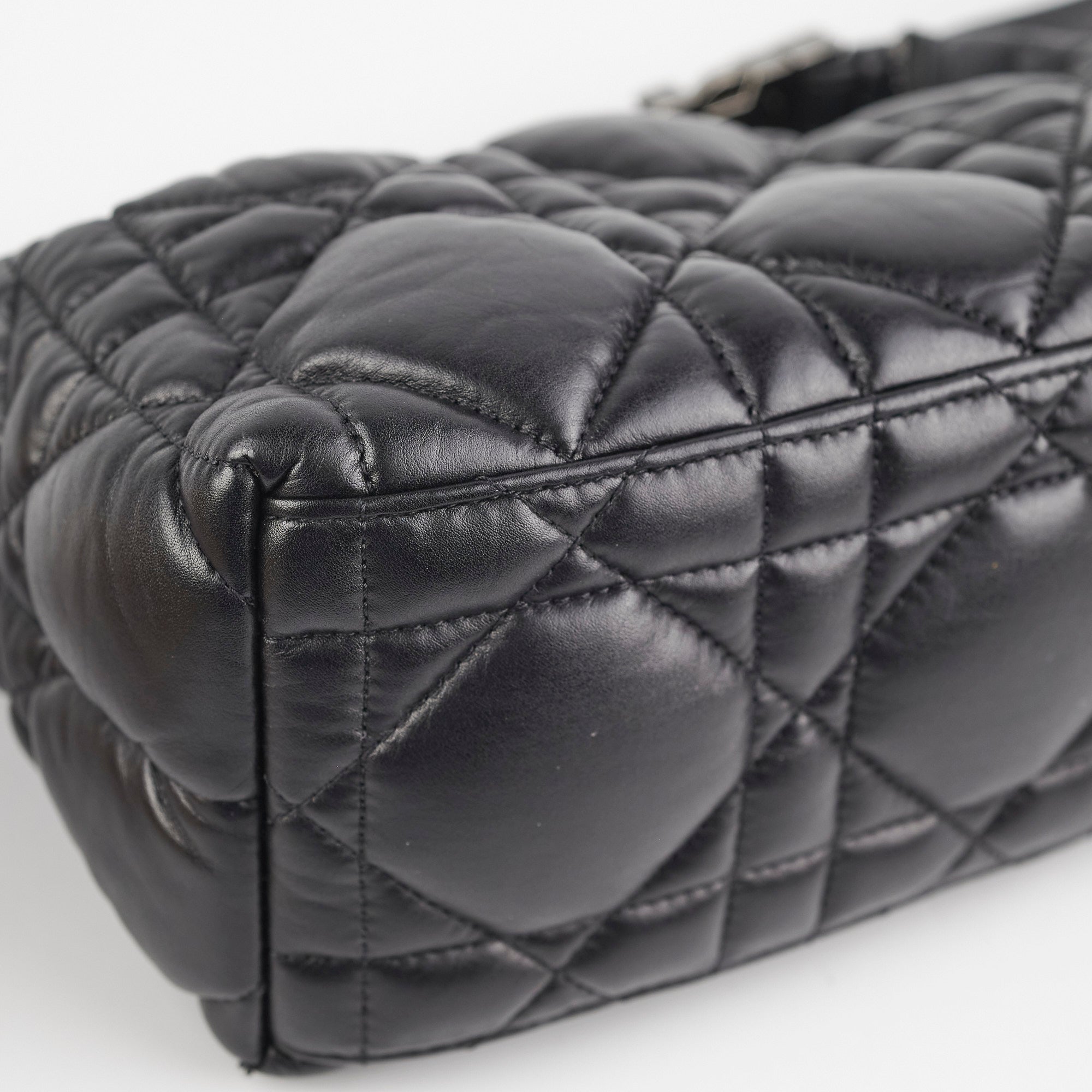 Christian Dior Diortravel Nomad Bag Pouch Calfskin Black