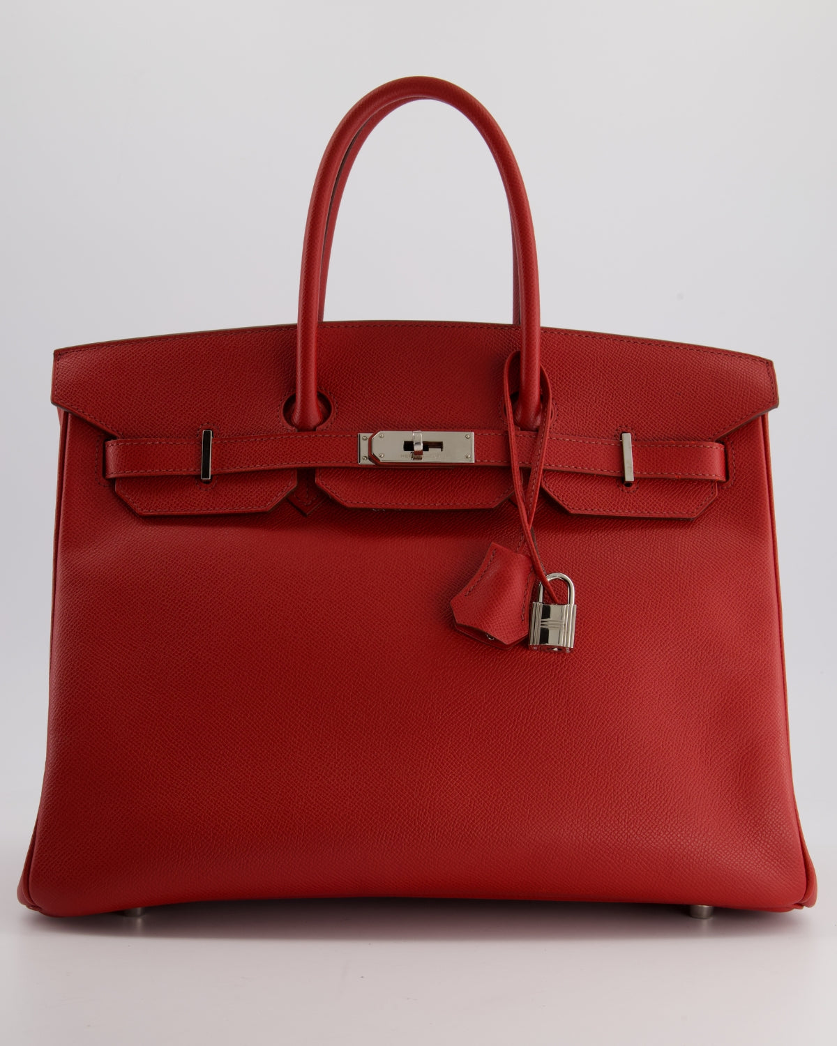 Hermès Birkin 35 Retourne Bag in Rouge Casaque Epsom Leather with Palladium Hardware
