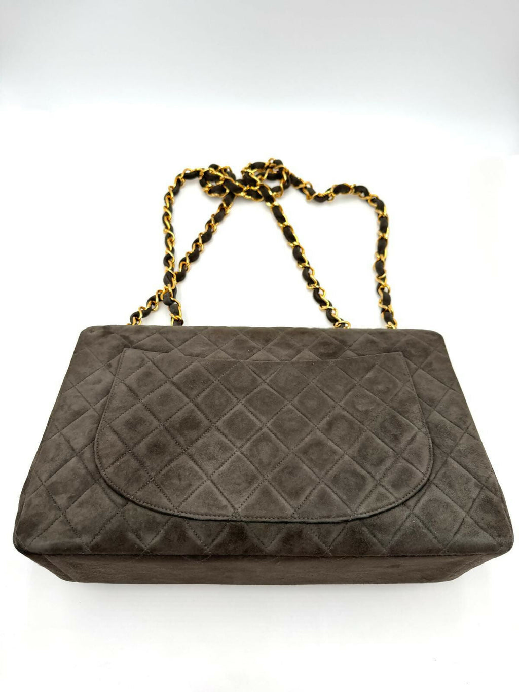 Chanel Vintage Series 3 Suede Maxi Flap Bag
