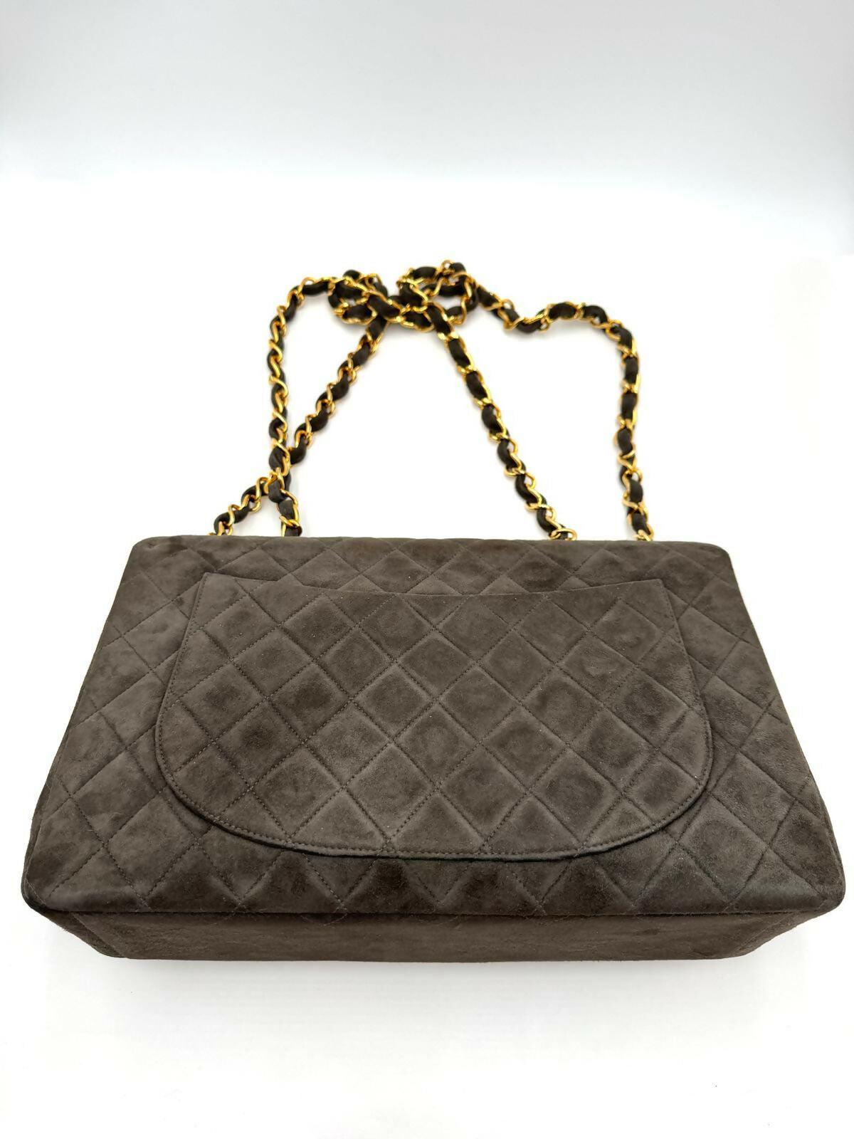 Chanel Vintage Series 3 Suede Maxi Flap Bag