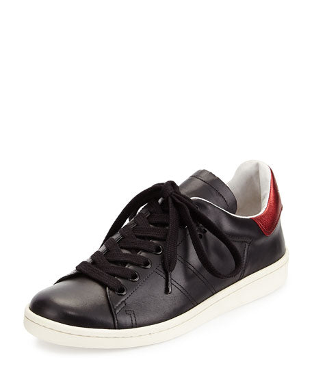 ISABEL MARANT BART LOW-TOP LEATHER SNEAKERS