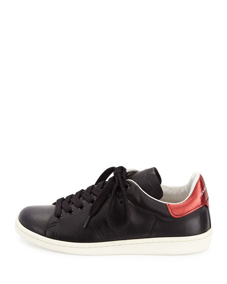 ISABEL MARANT BART LOW-TOP LEATHER SNEAKERS
