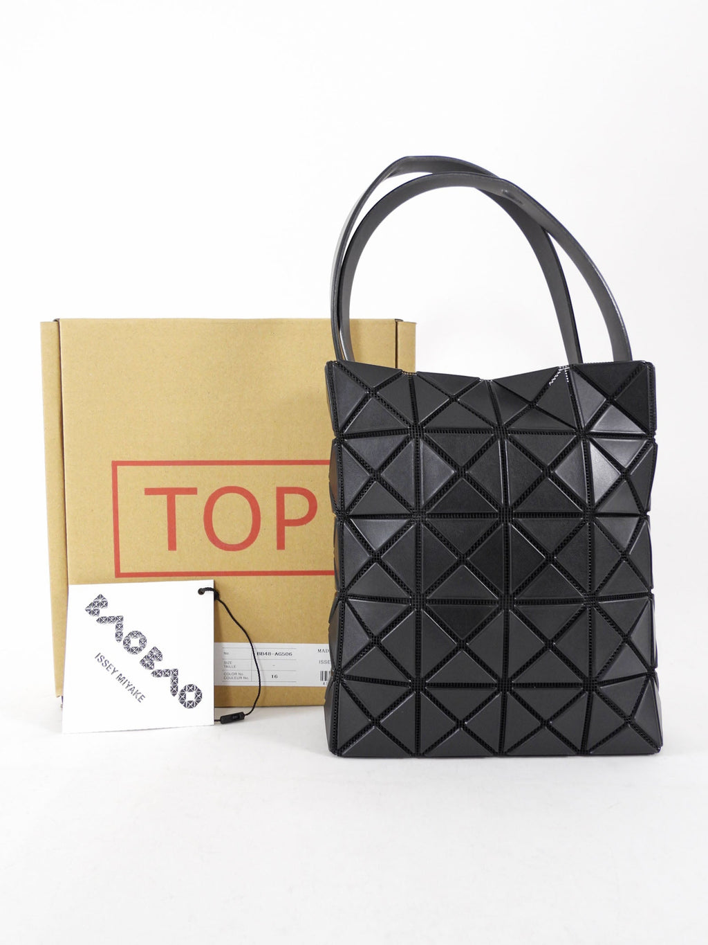 Issey Miyake Bao Bao Prism Matte Black Mini Crossbody Tote