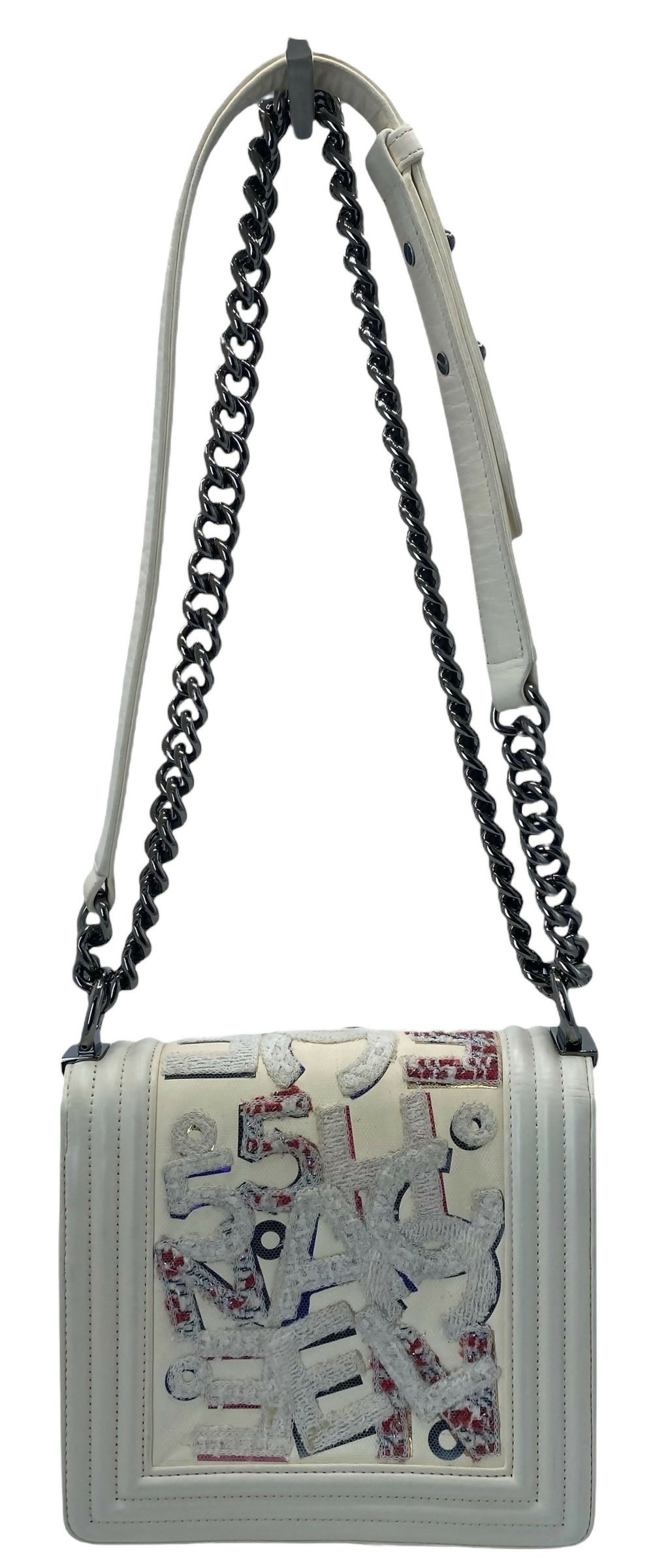 Chanel 14S Rare Limited Edition No 5 Graffiti Lambskin Boy Bag