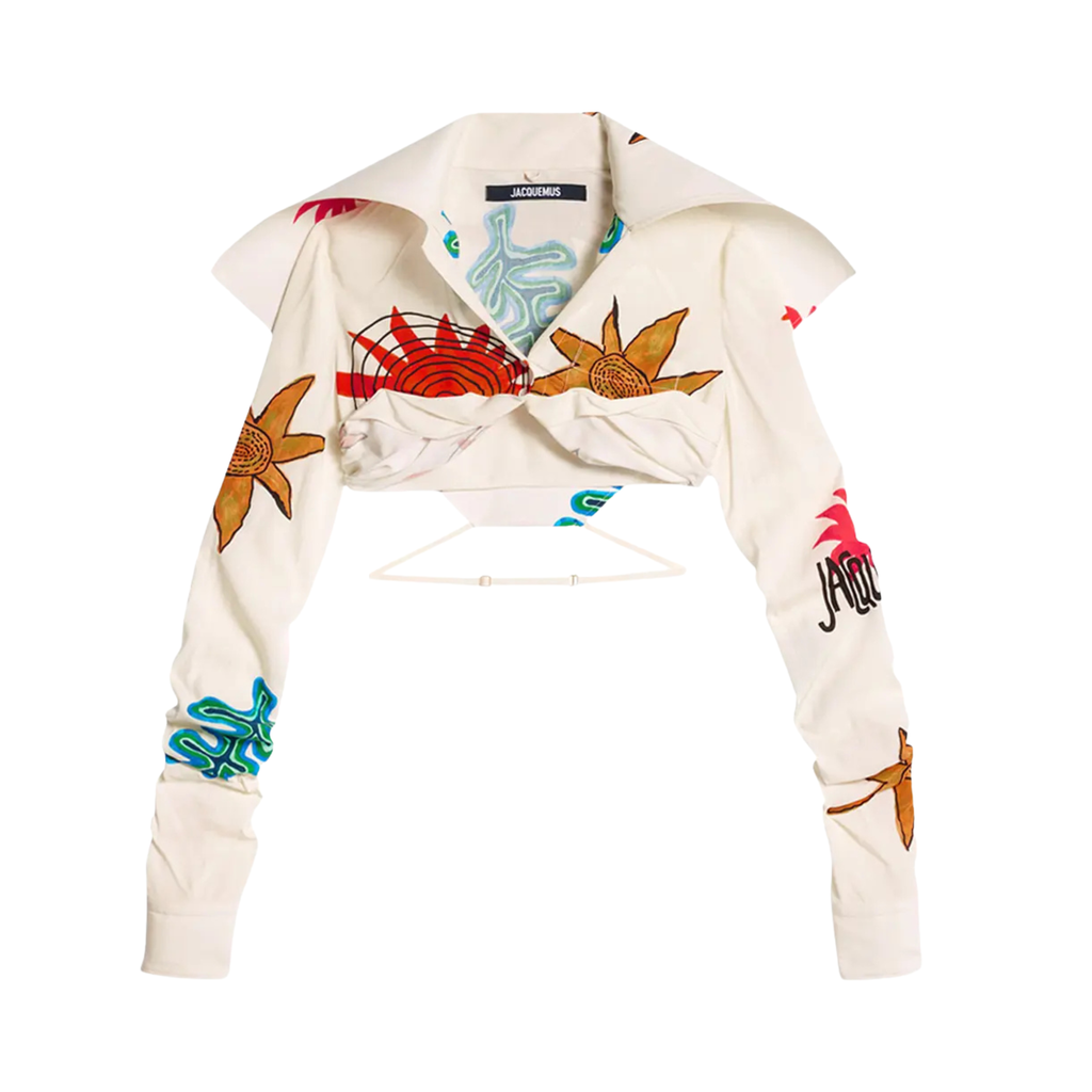 Jacquemus 'La Chemise Meio' Cropped Shirt - Women's 36