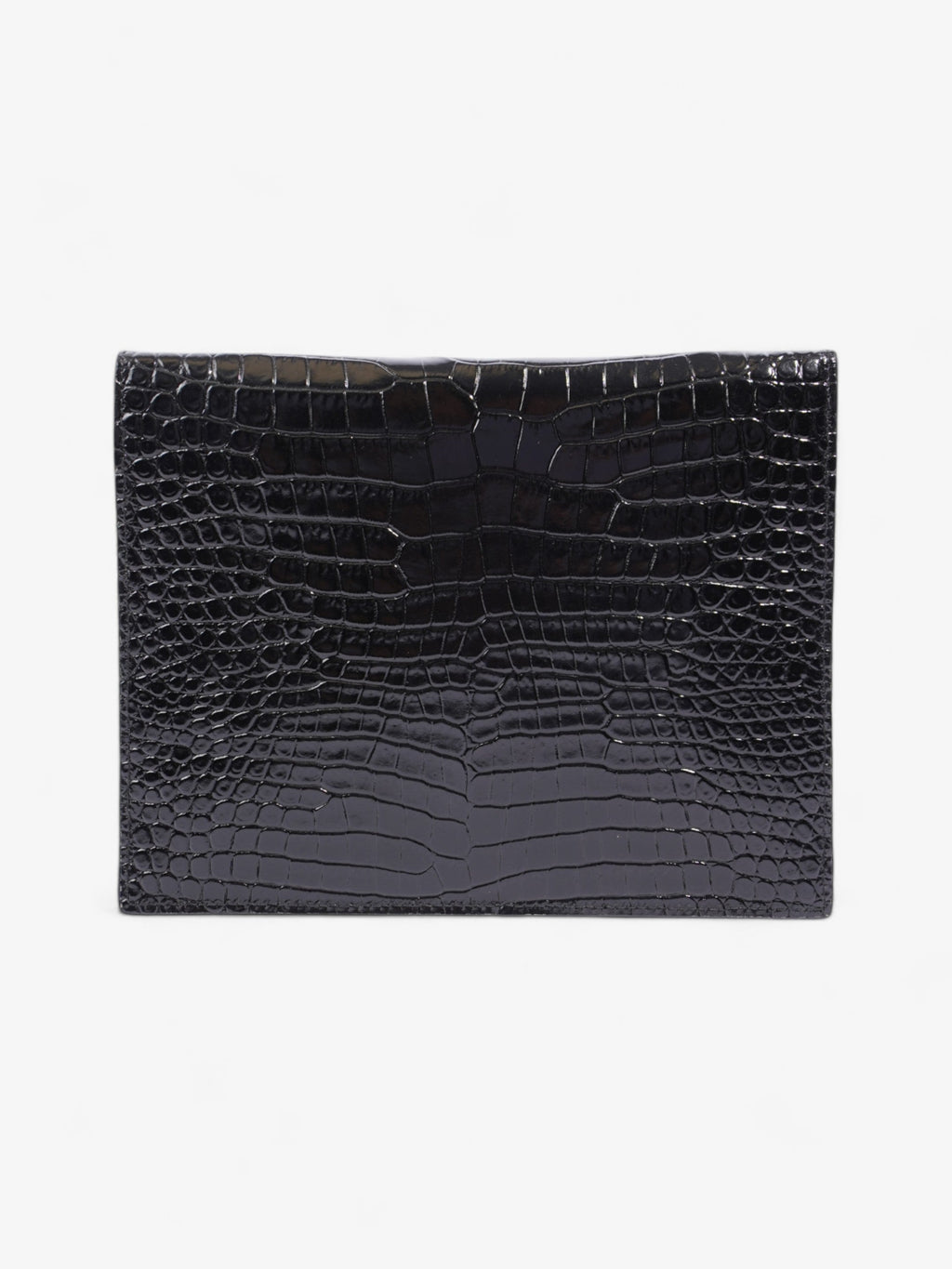 Saint Laurent Uptown Clutch Black Embossed Leather Small