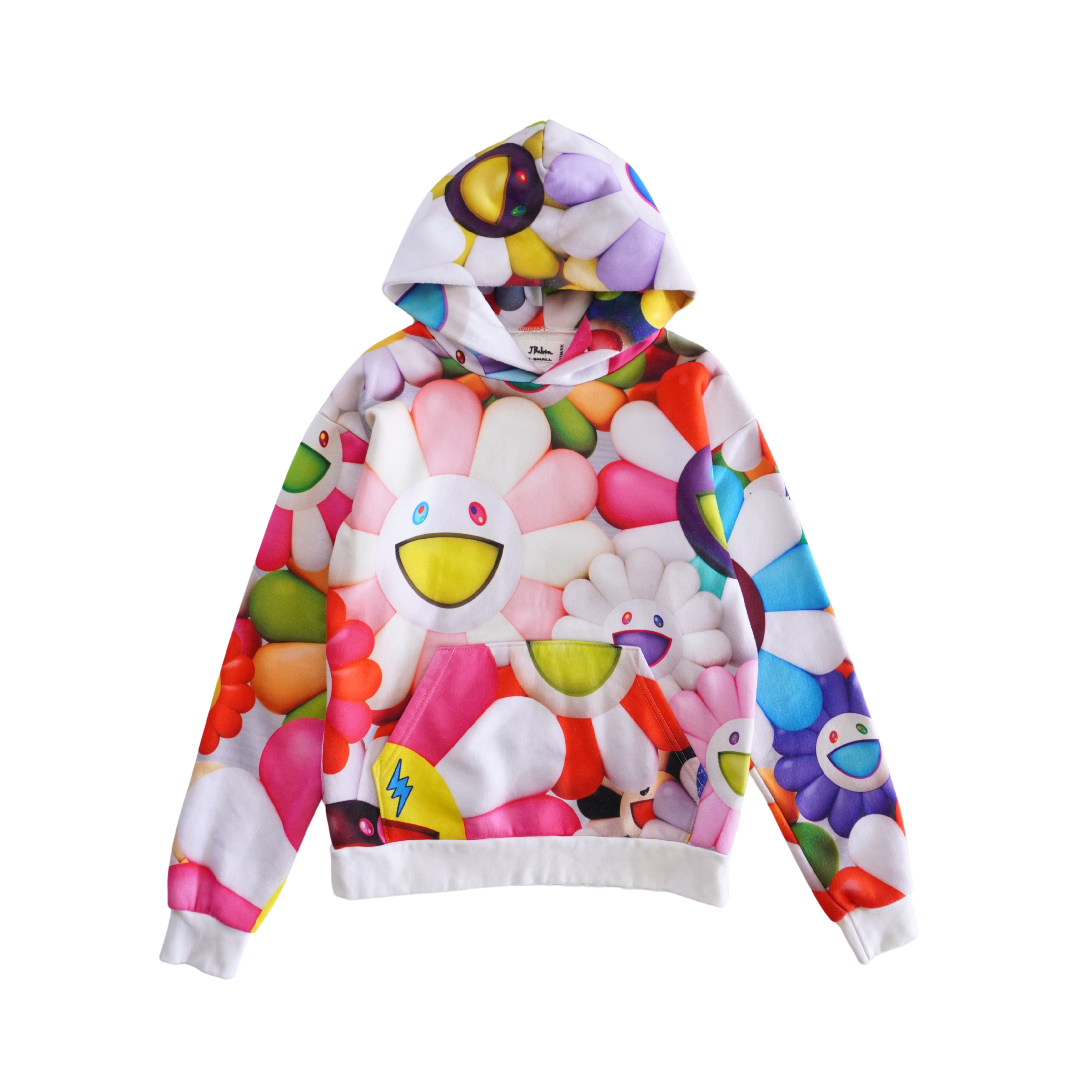 J Balvin x Takashi Murakami 'All Over Flowers' Hoodie- Men Size XS