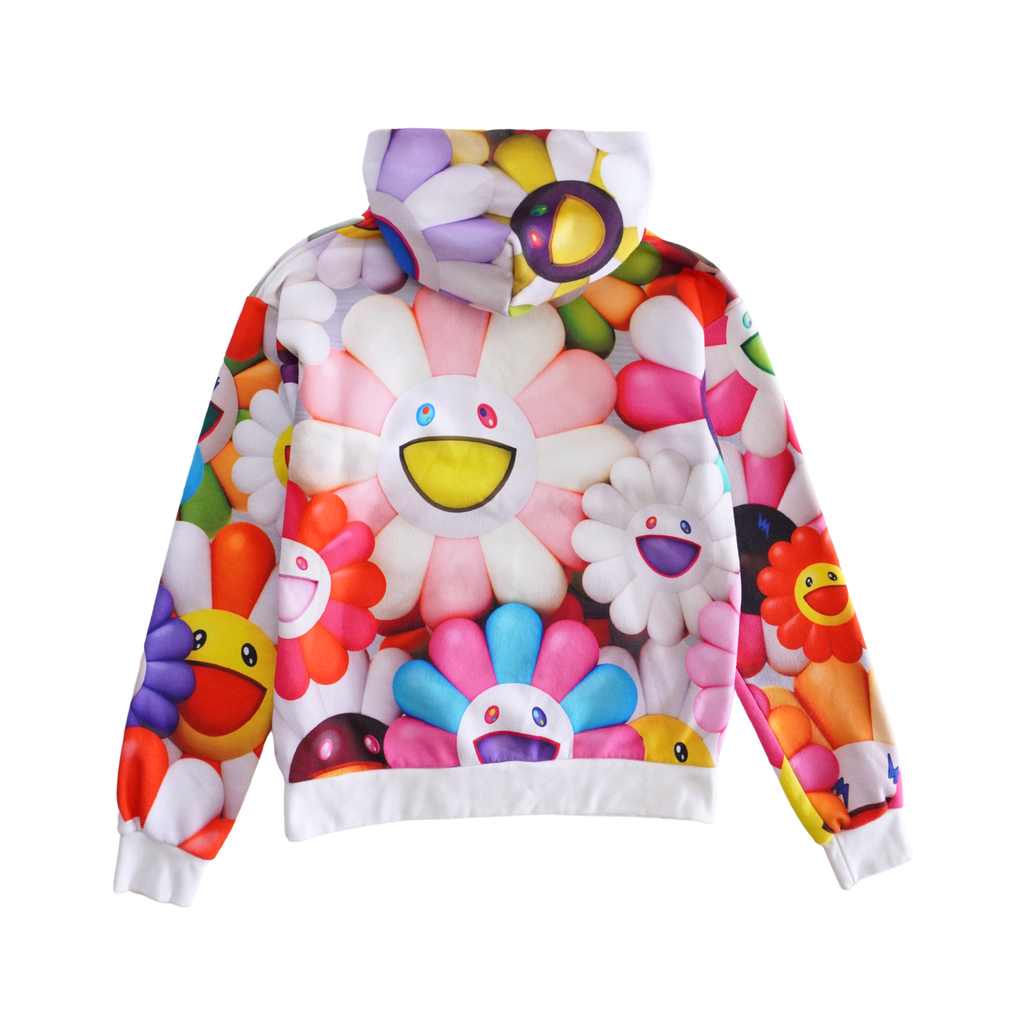 J Balvin x Takashi Murakami 'All Over Flowers' Hoodie- Men Size XS