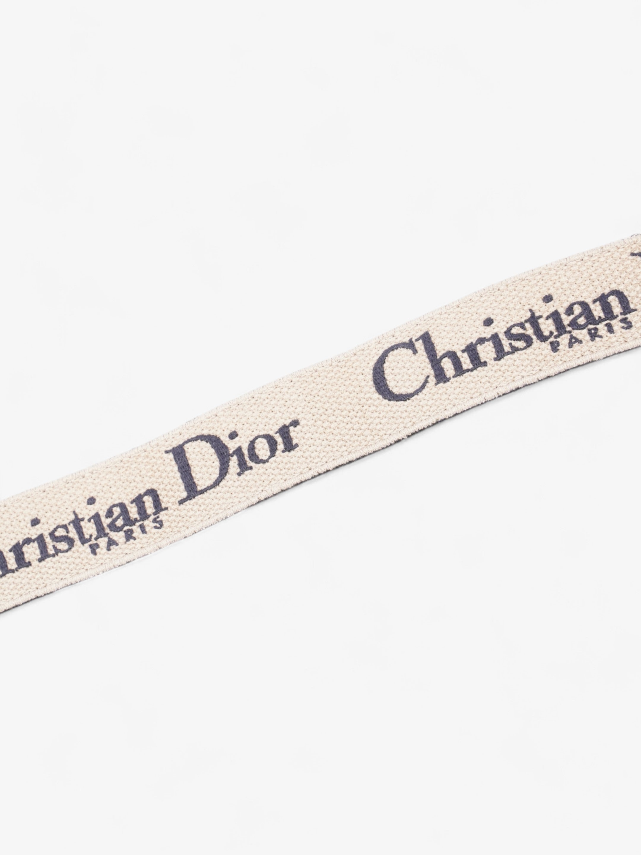 Christian Dior CD Belt Blue Oblique / Gold Canvas 80cm