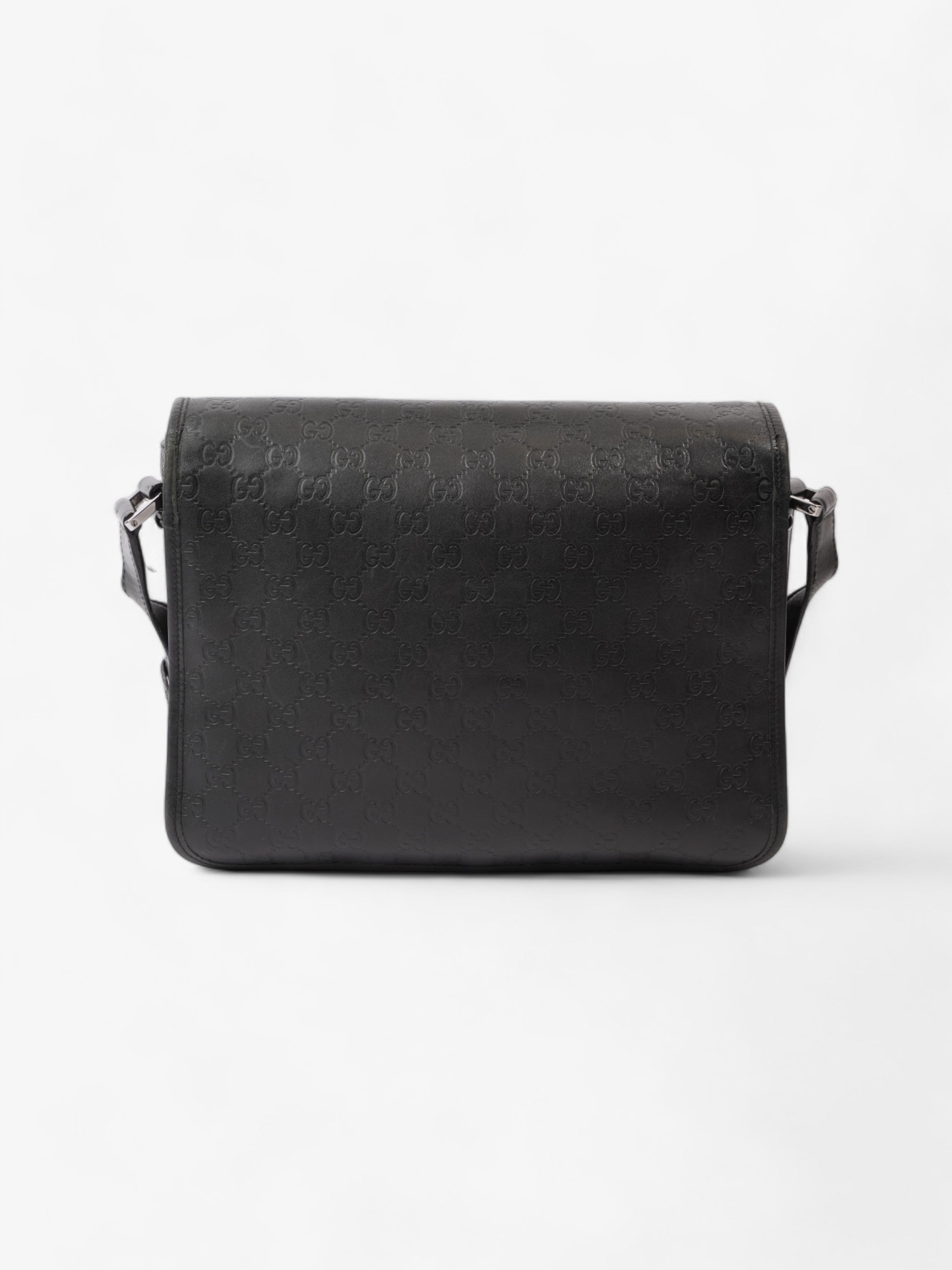 Gucci Flap Messenger Black Leather