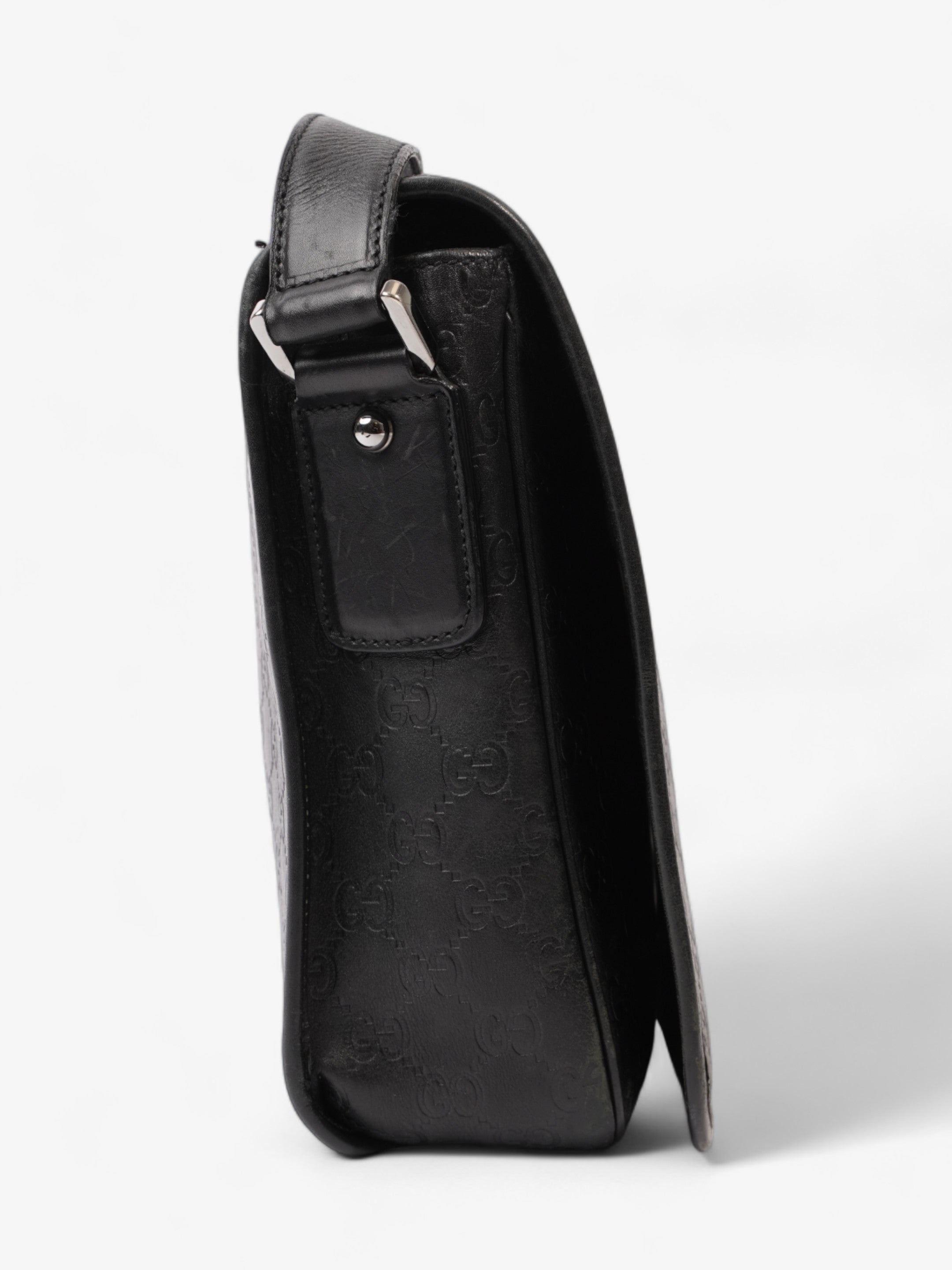 Gucci Flap Messenger Black Leather
