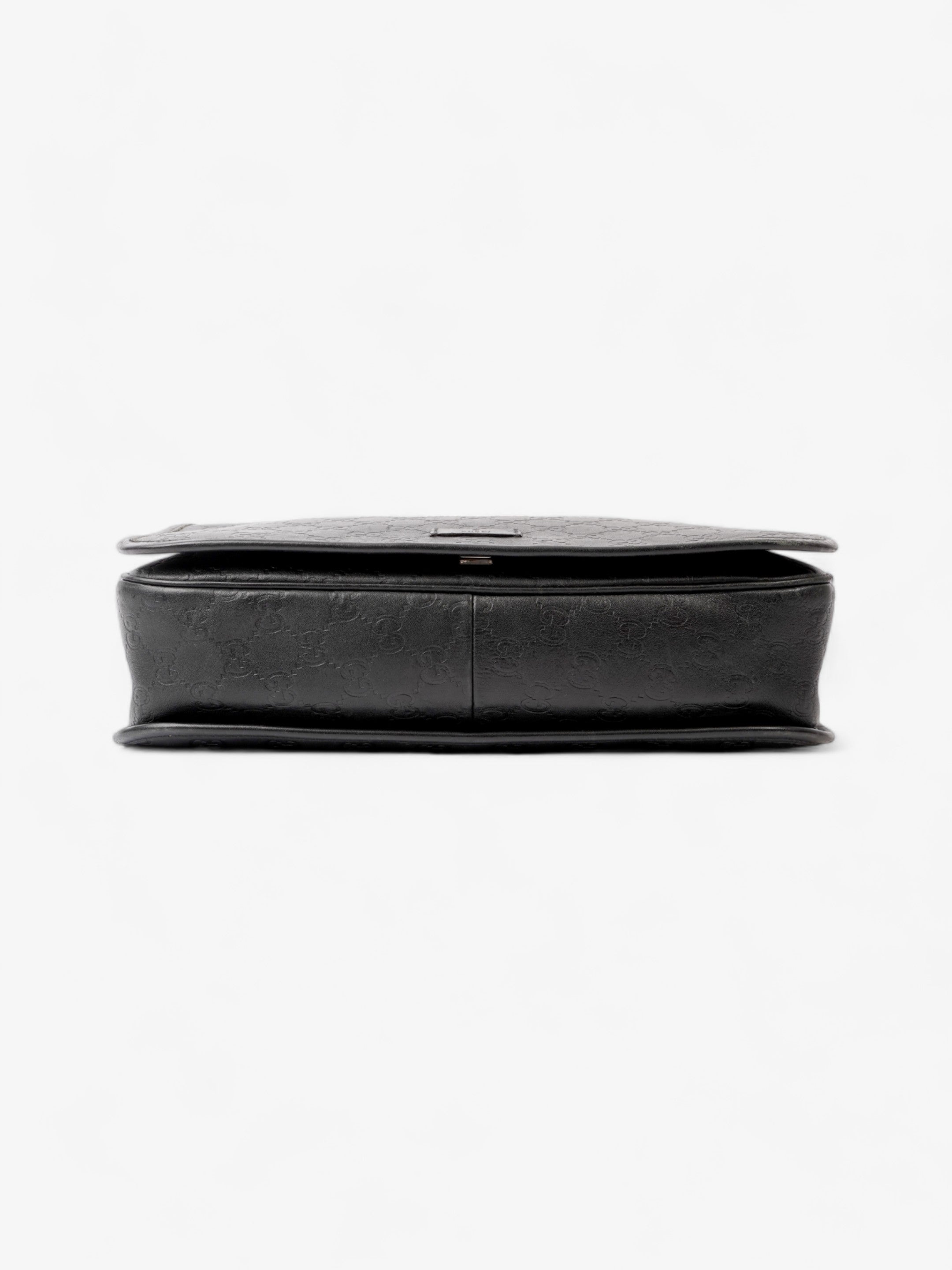 Gucci Flap Messenger Black Leather