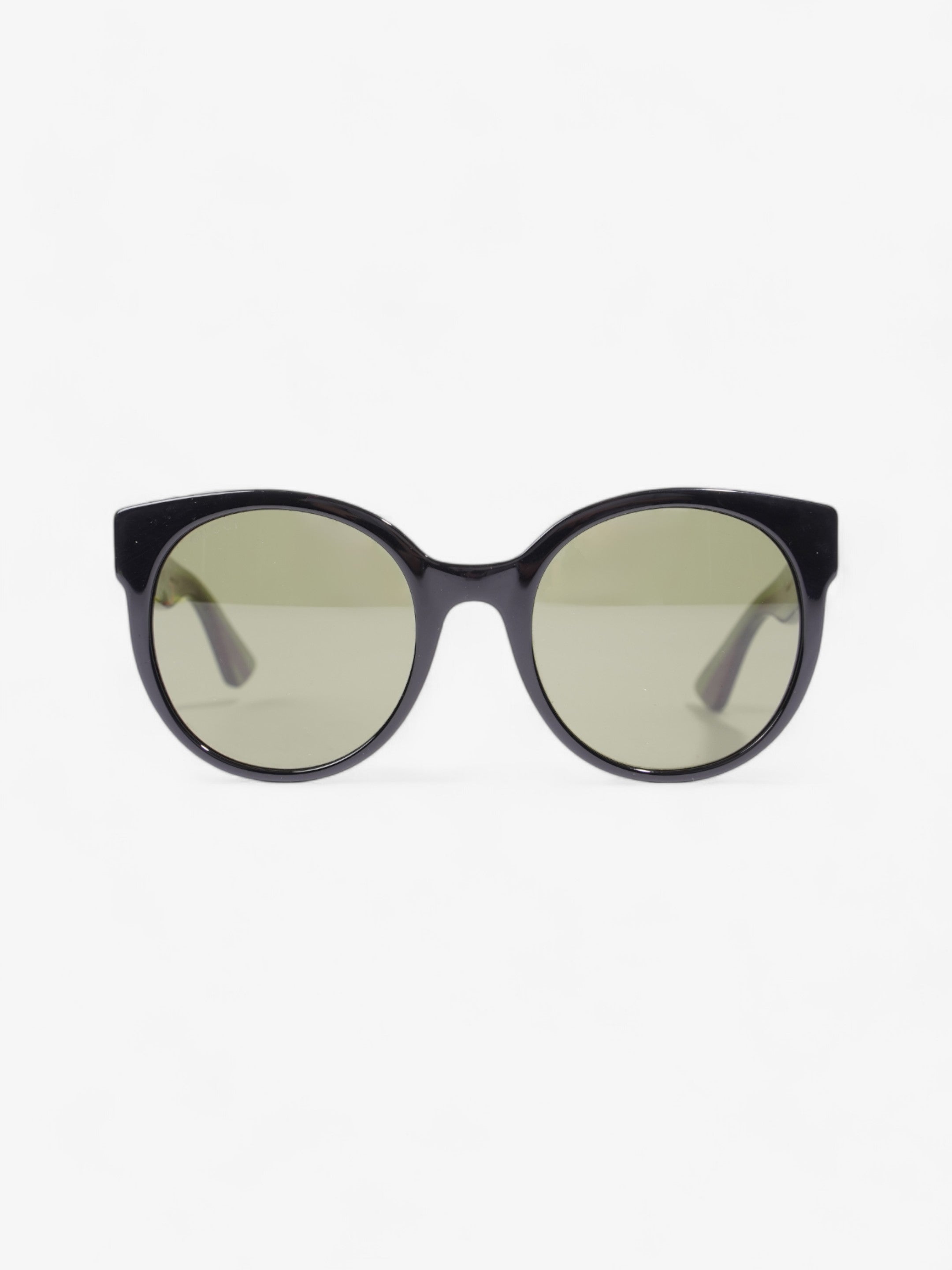 Gucci Interlocking G Sunglasses Black / Green / Red Acetate 140mm