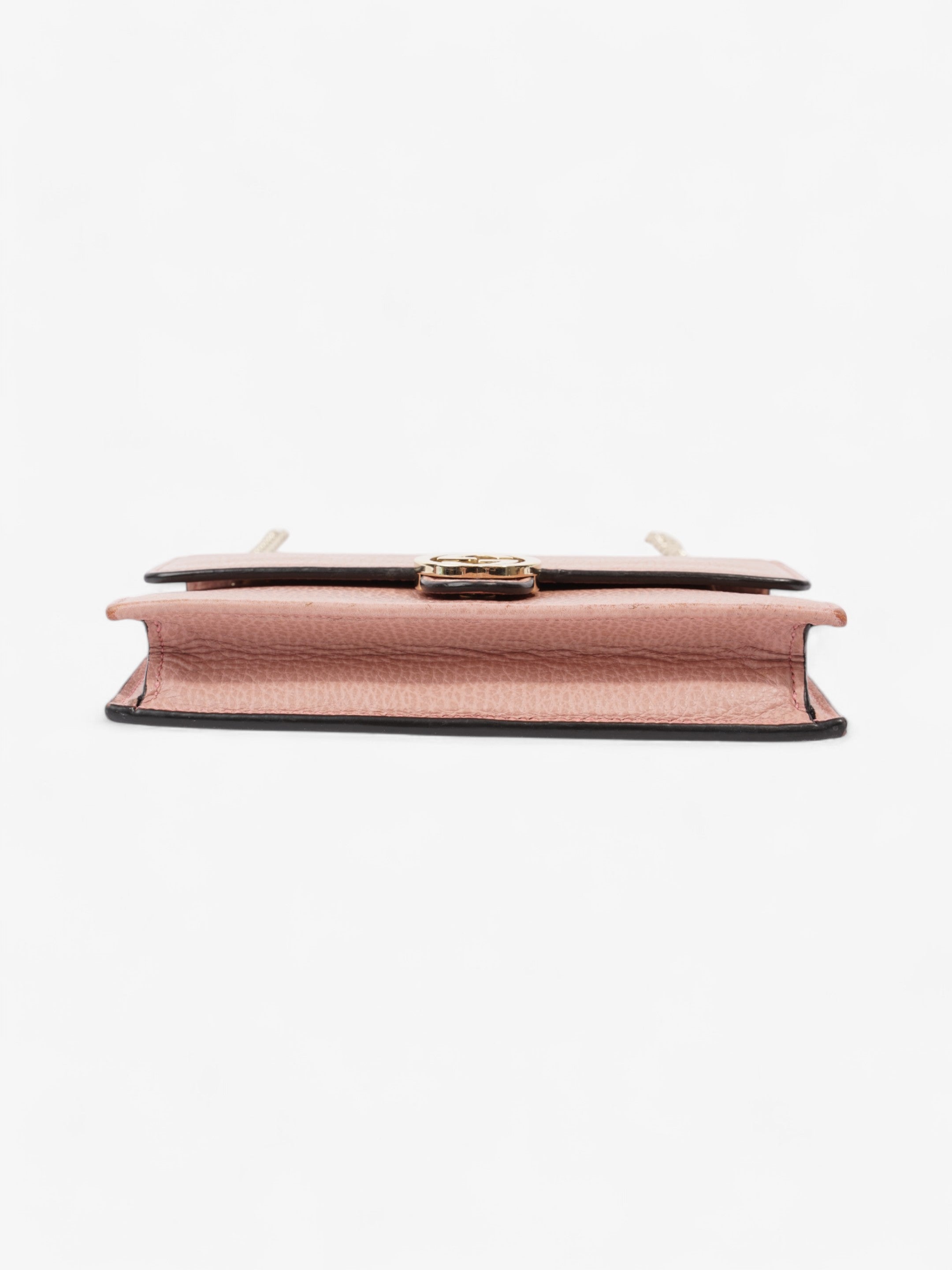 Gucci Interlocking G Chain Wallet Light Pink Leather