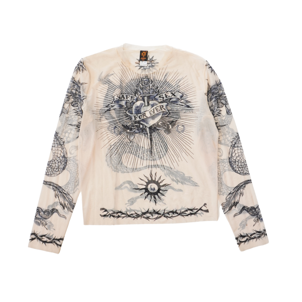 Jean Paul Gaultier 'Safe Sex Forever' Mesh Top - Men's L