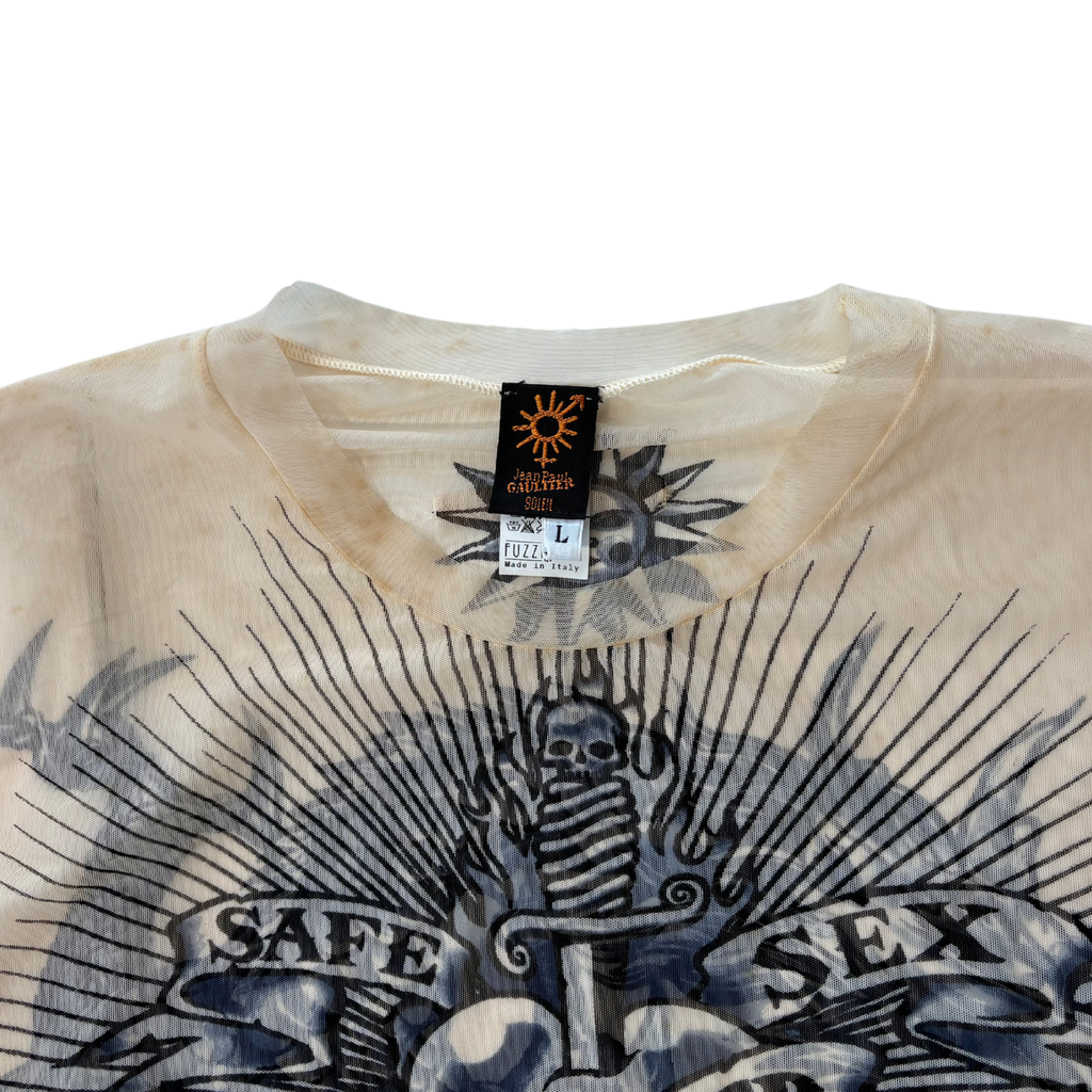 Jean Paul Gaultier 'Safe Sex Forever' Mesh Top - Men's L