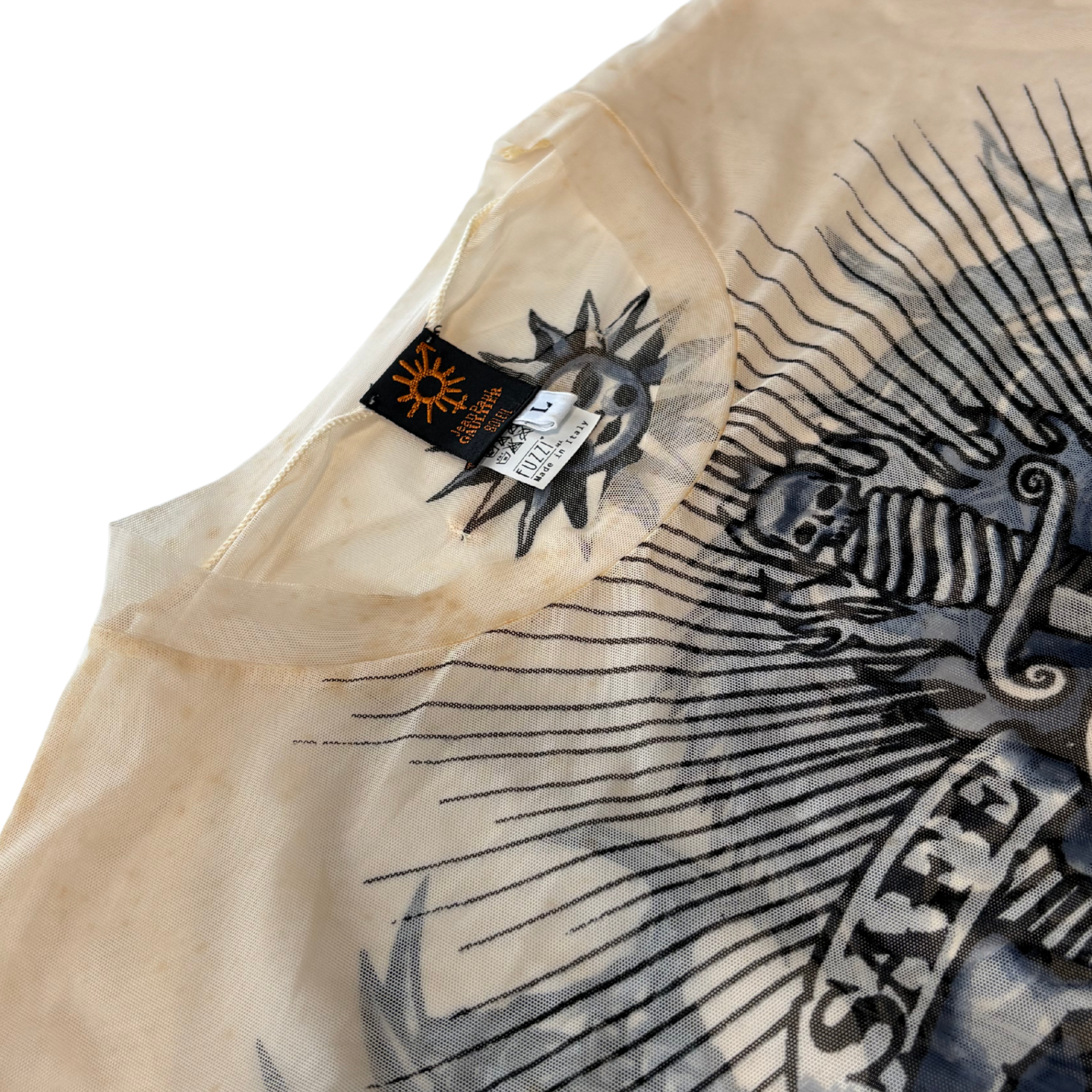 Jean Paul Gaultier 'Safe Sex Forever' Mesh Top - Men's L