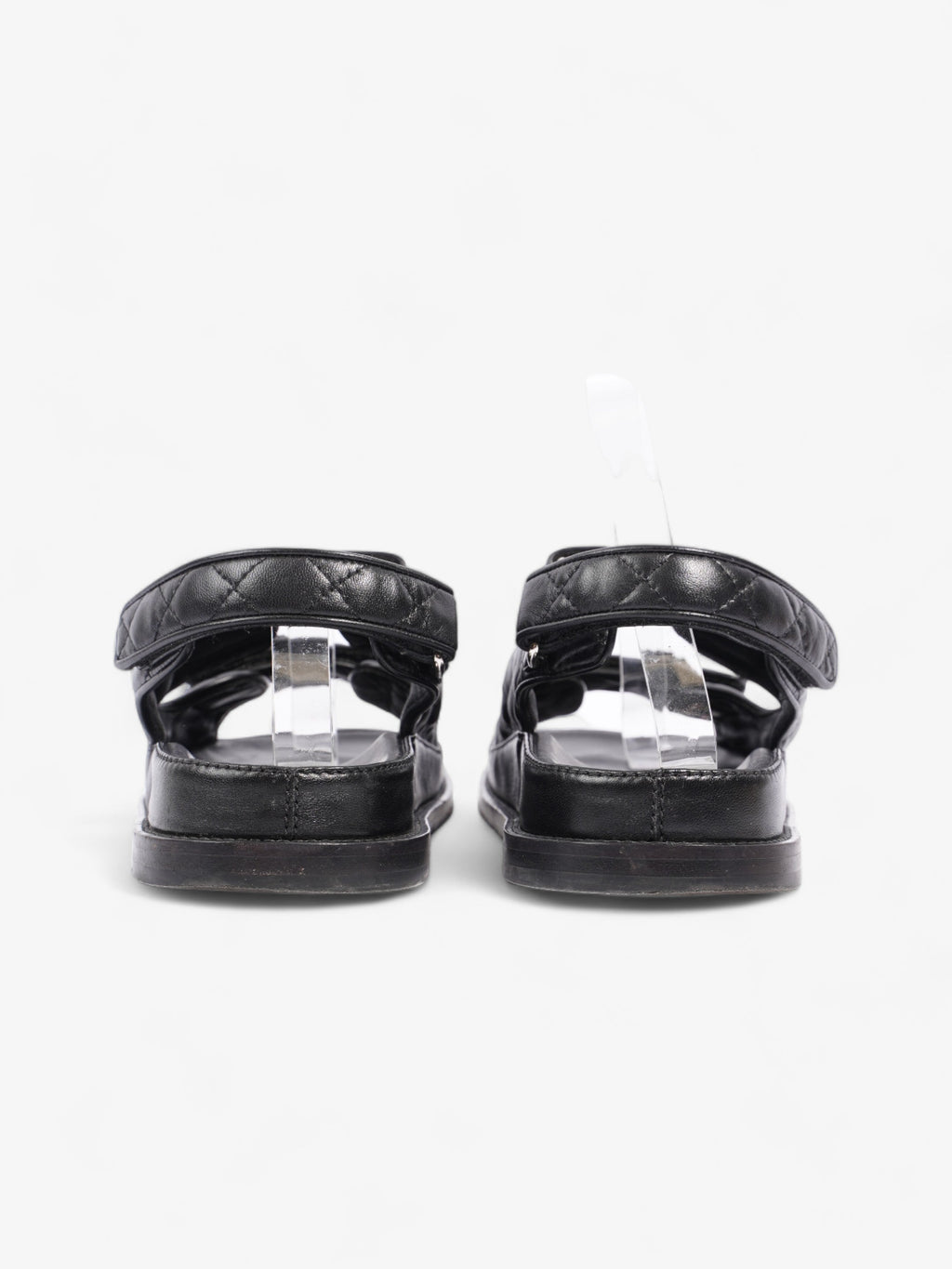 Chanel Dad Sandals Black Leather EU 40 UK 7