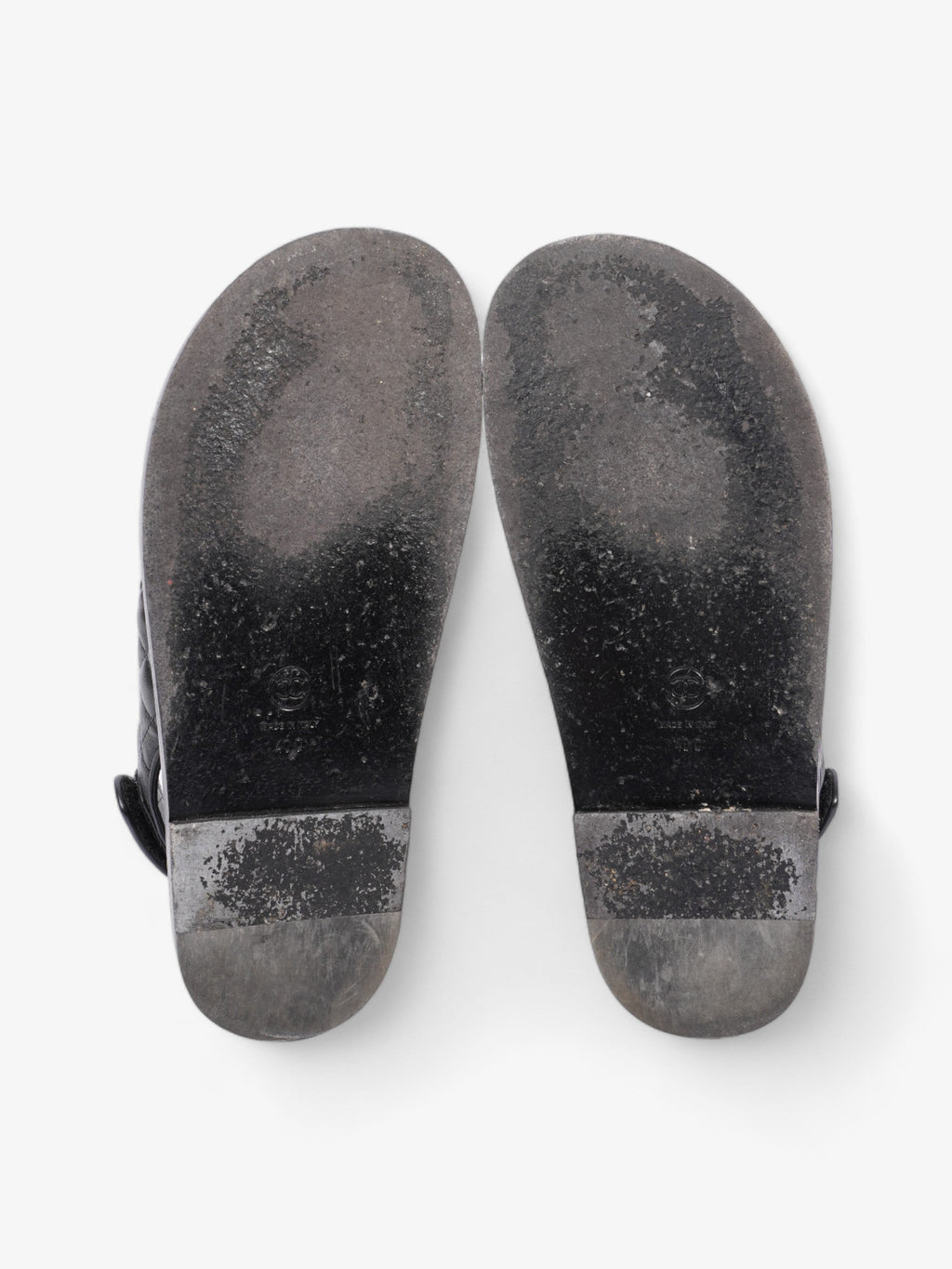 Chanel Dad Sandals Black Leather EU 40 UK 7
