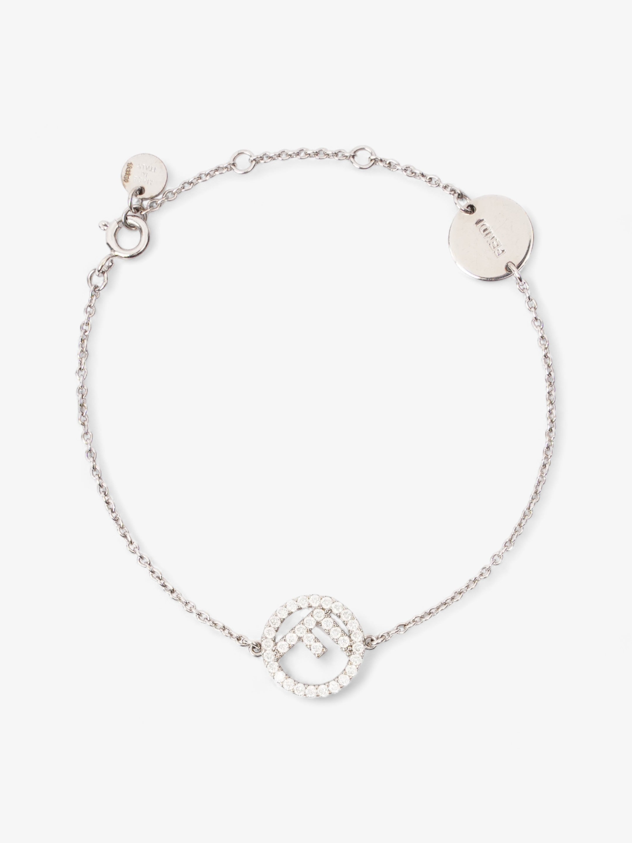 Fendi F is Fendi Bracelet Silver Base Metal Large