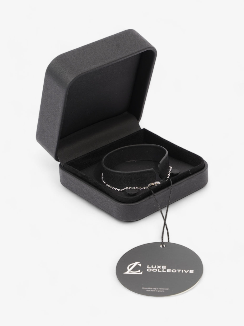 Christian Dior Petit CD Bracelet with White Crystals Silver Base Metal