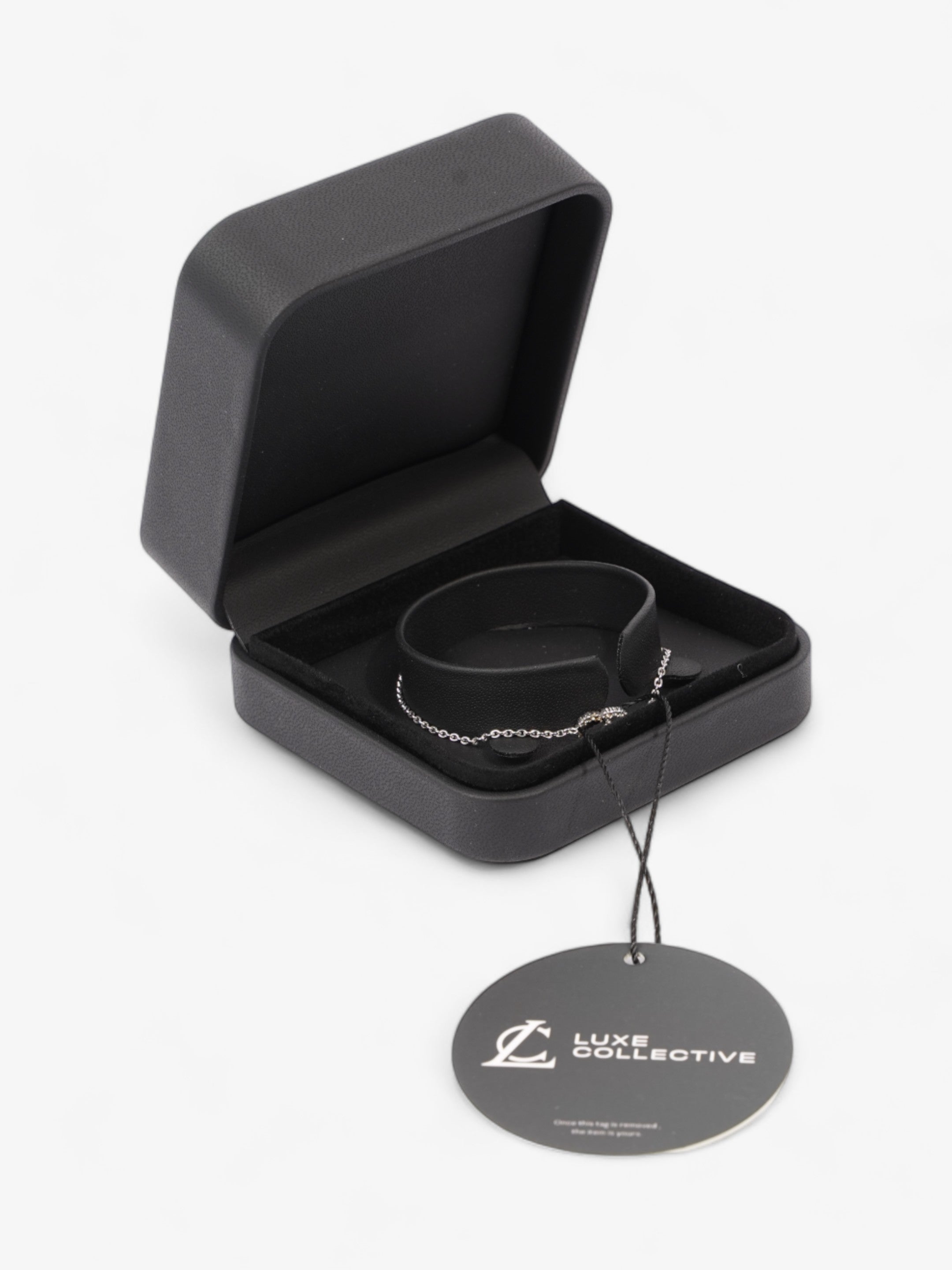 Christian Dior Petit CD Bracelet with White Crystals Silver Base Metal