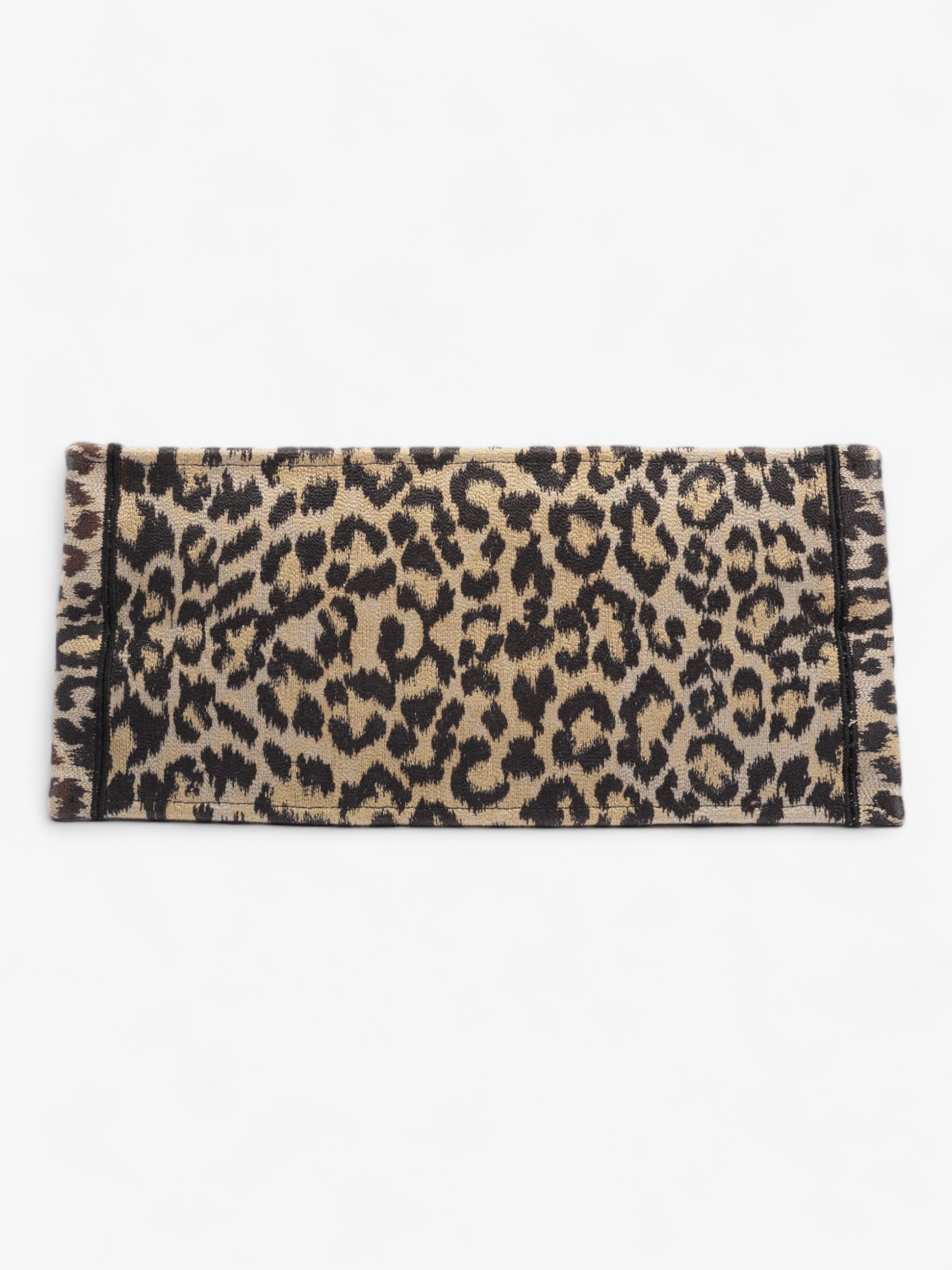 Christian Dior Book Tote Leopard Print Canvas Large