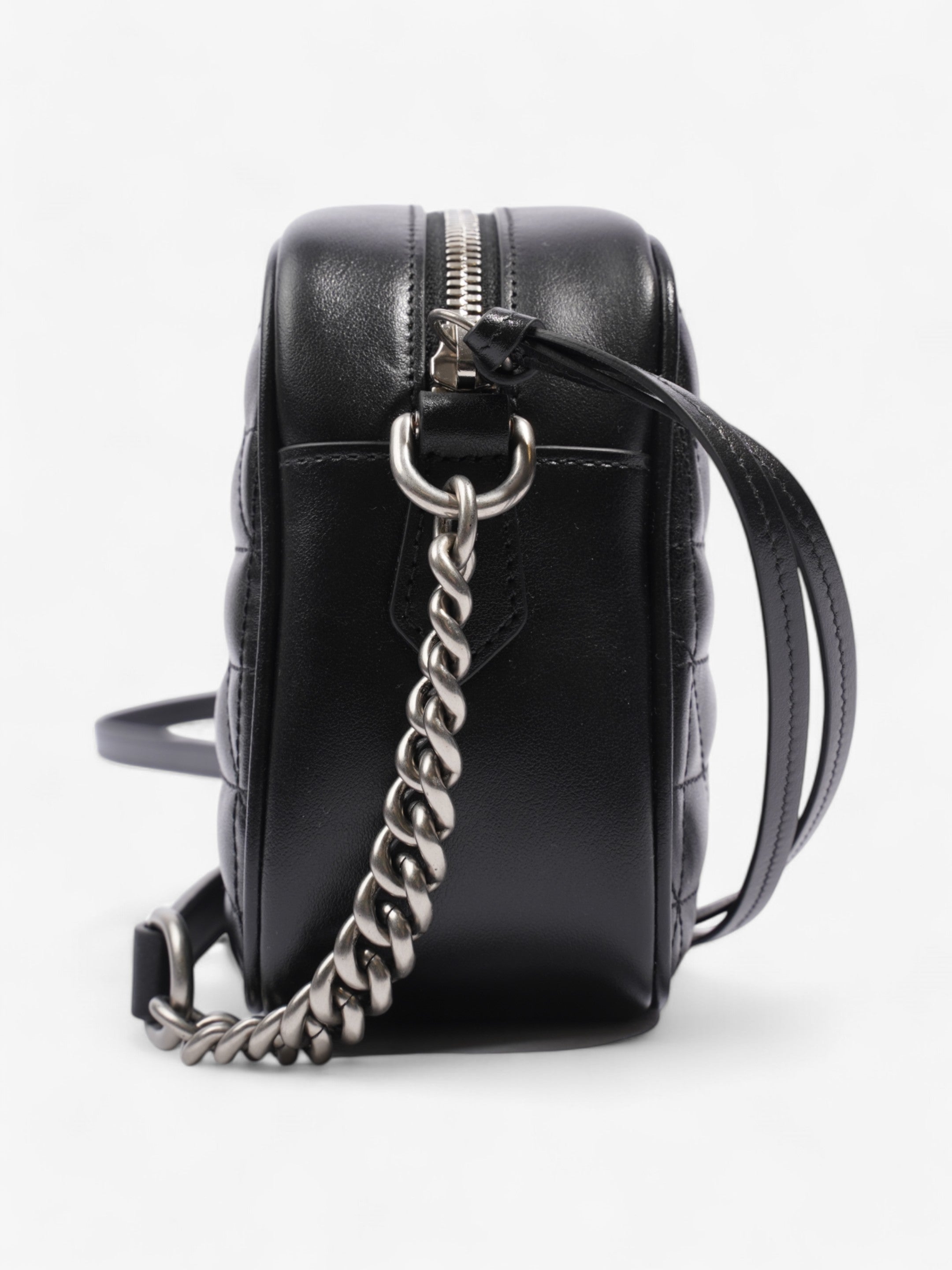 Gucci GG Marmont Black Calfskin Leather Small