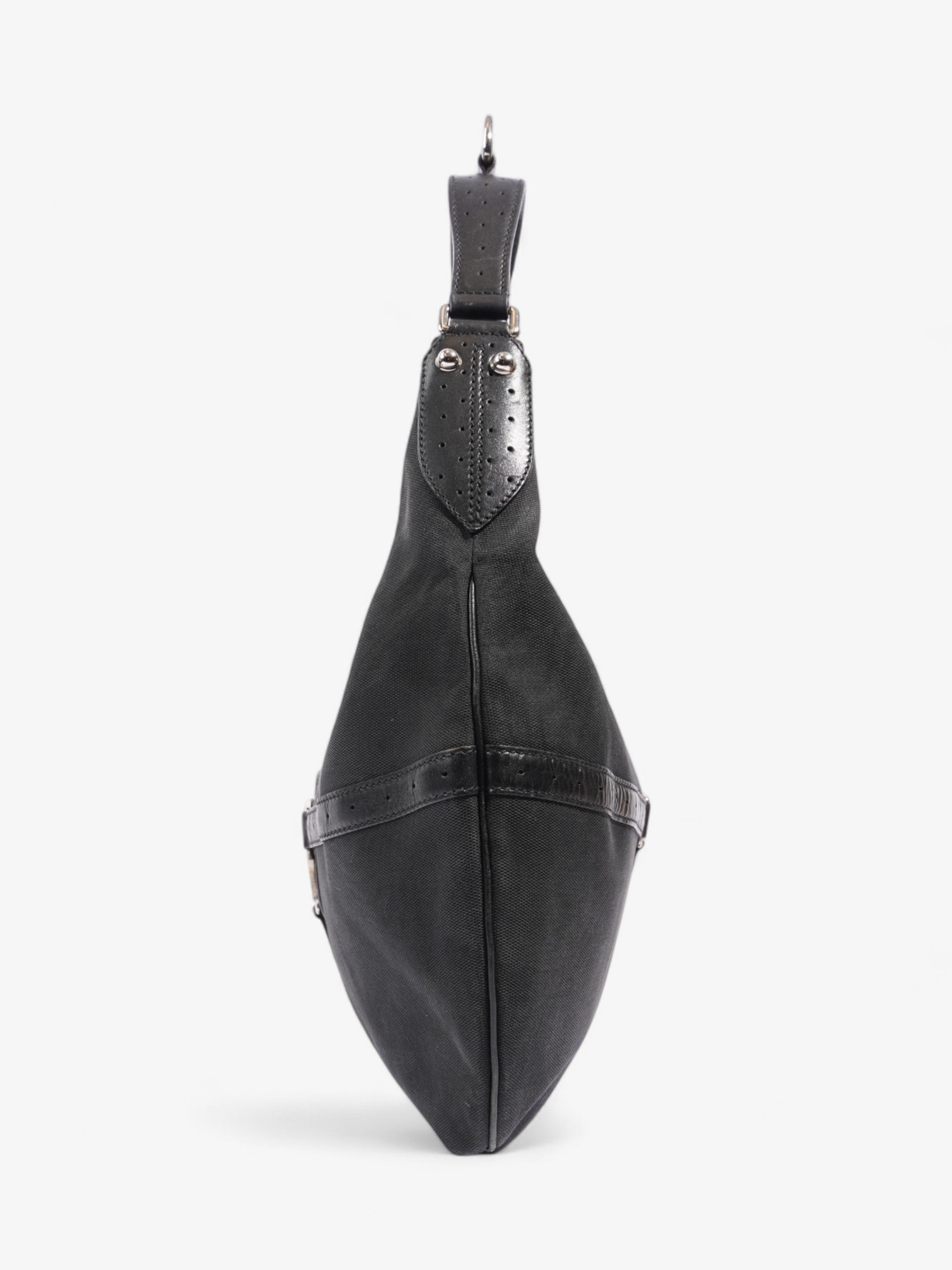 Gucci Reins Hobo Black Canvas