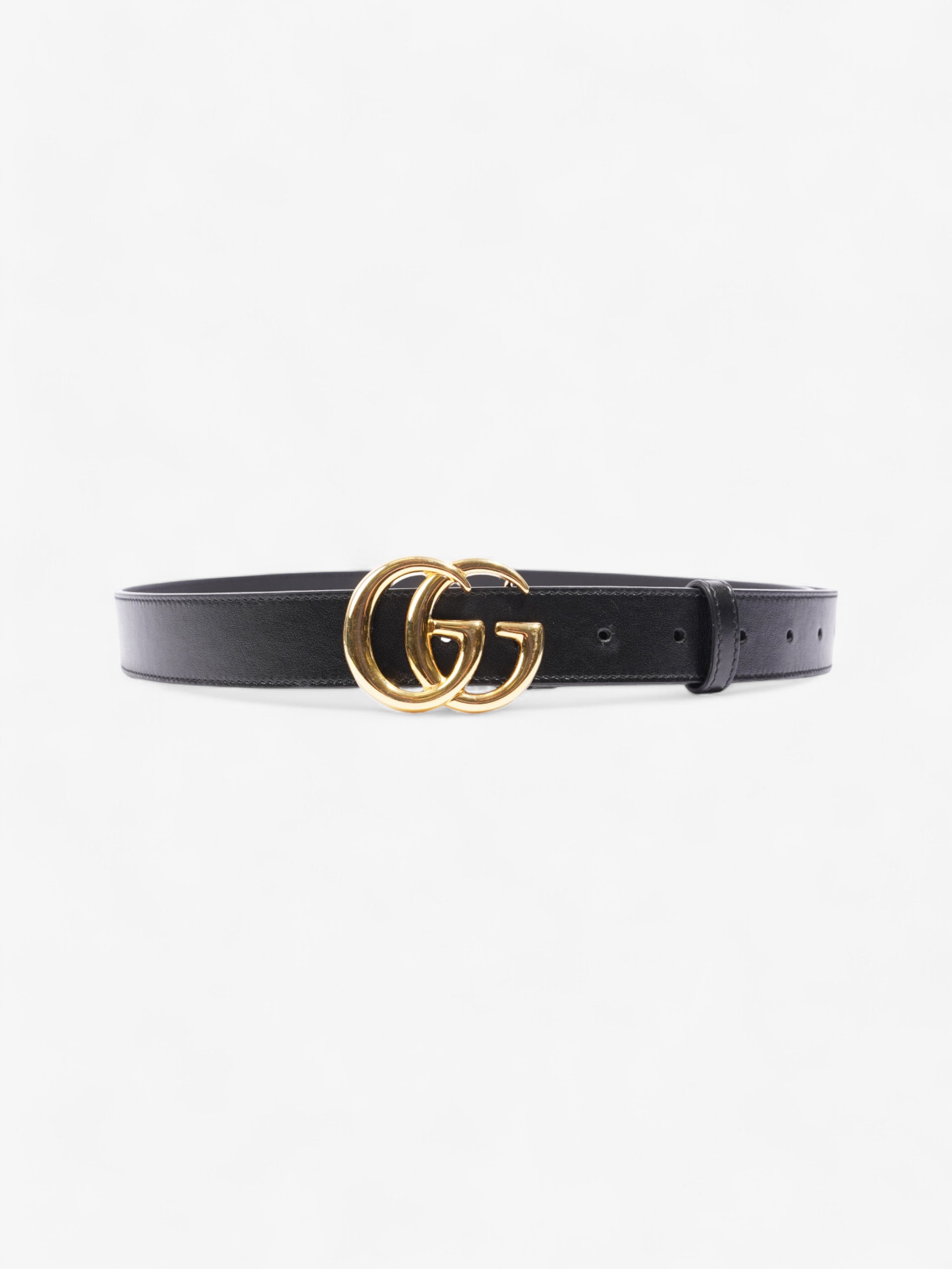 Gucci Marmont Belt Black / Gold Leather 95cm 38"