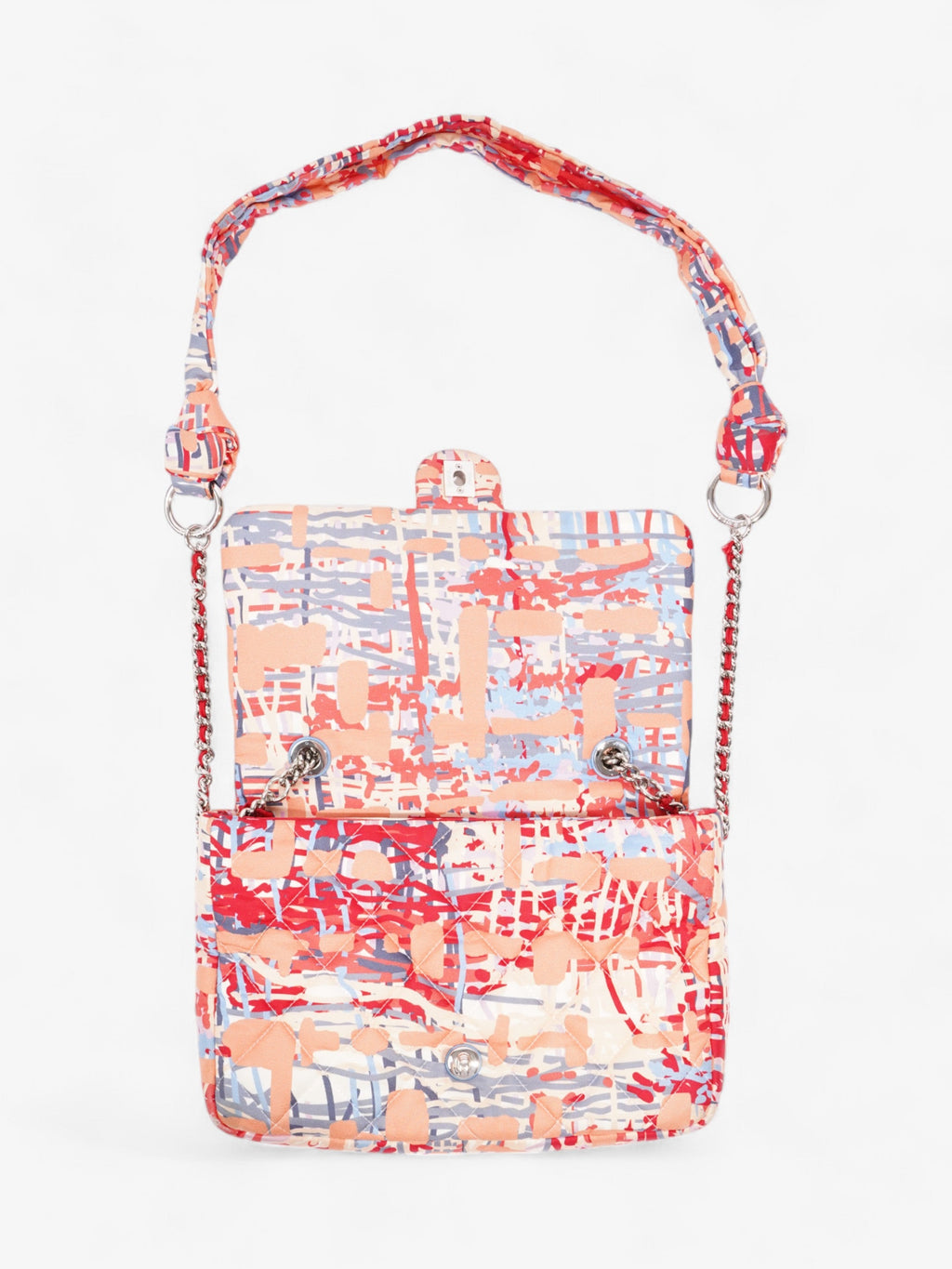 Chanel Foulard Flap Bag Multicoloured Fabric Large