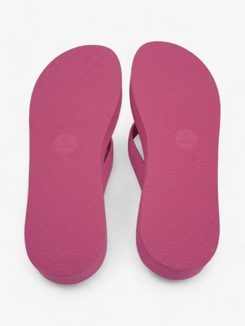 Gucci Double G Platform Sandal Pink Rubber EU 41 UK 8
