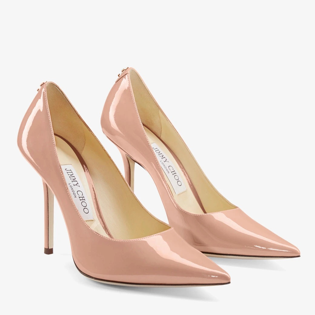 JIMMY CHOO LOVE 100 PATENT LEATHER PUMPS