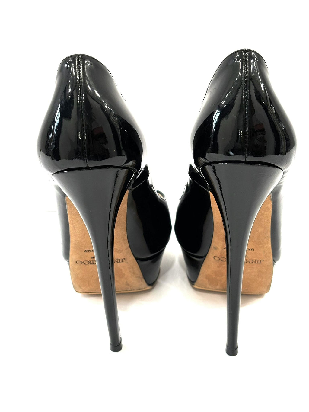 JIMMY CHOO LUNA 120 PEEP TOE PLATFORM PUMPS
