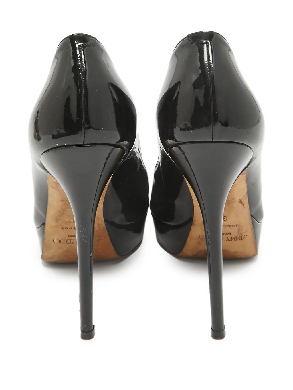 JIMMY CHOO LUNA 120 PEEP TOE PLATFORM PUMPS
